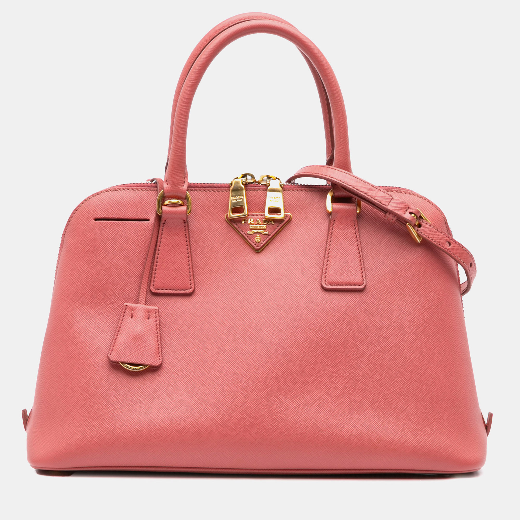 

Prada Pink Medium Saffiano Lux Open Promenade Satchel
