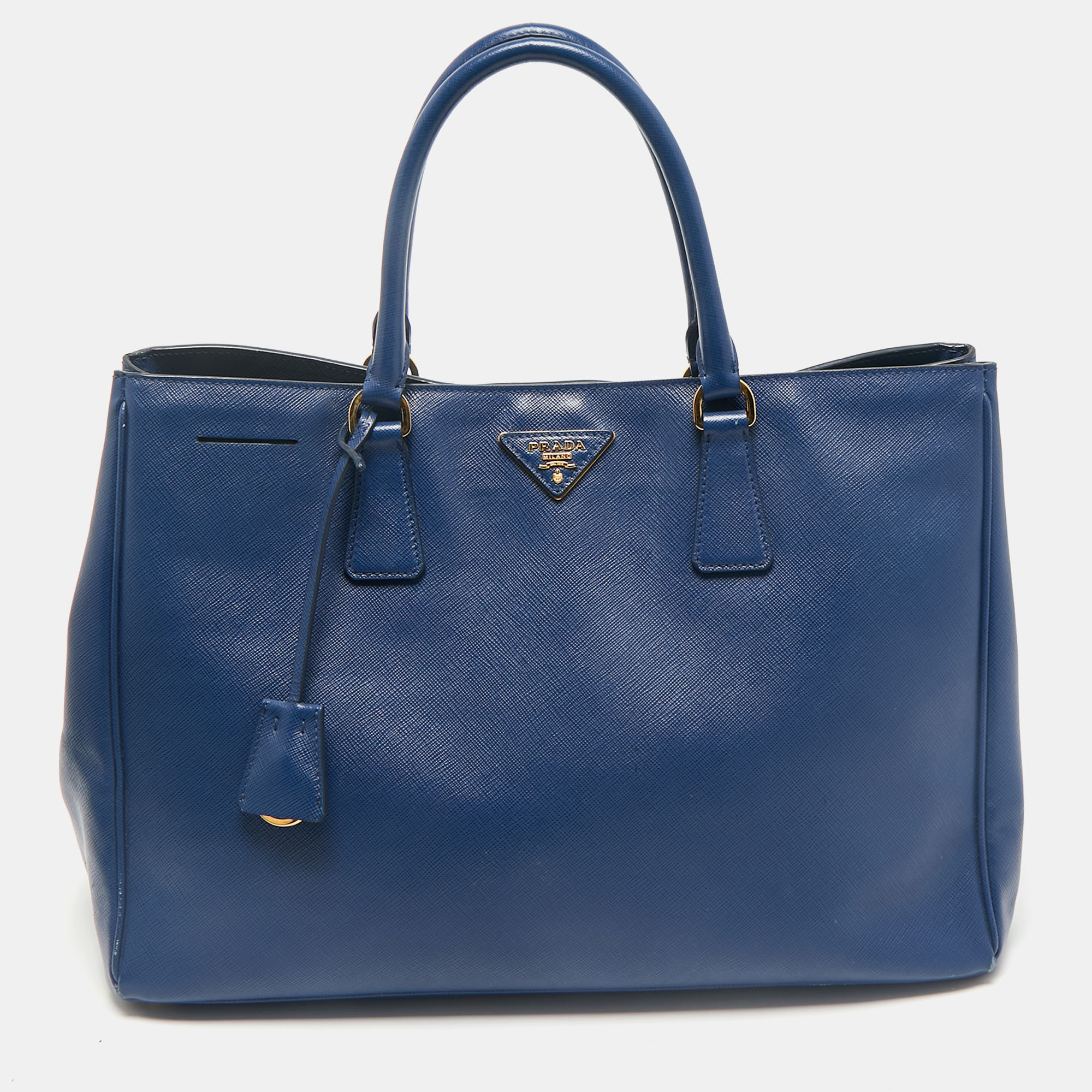 

Prada Blue Saffiano Lux Leather  Gardener's Tote