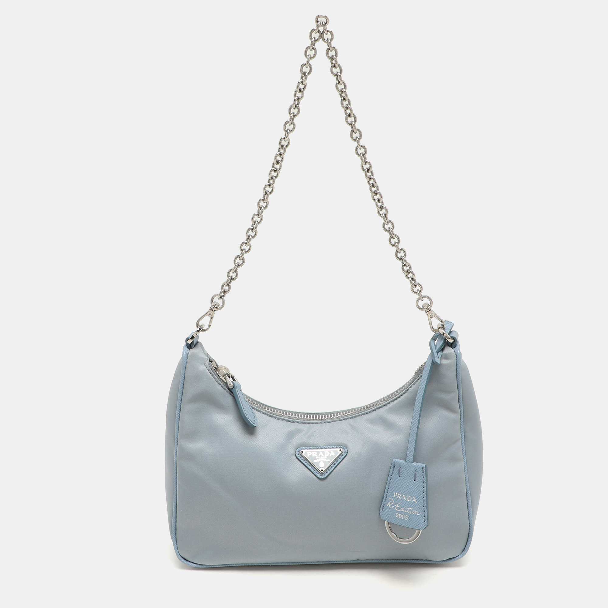 

Prada Light Blue Nylon Re-Edition 2005 Shoulder Bag