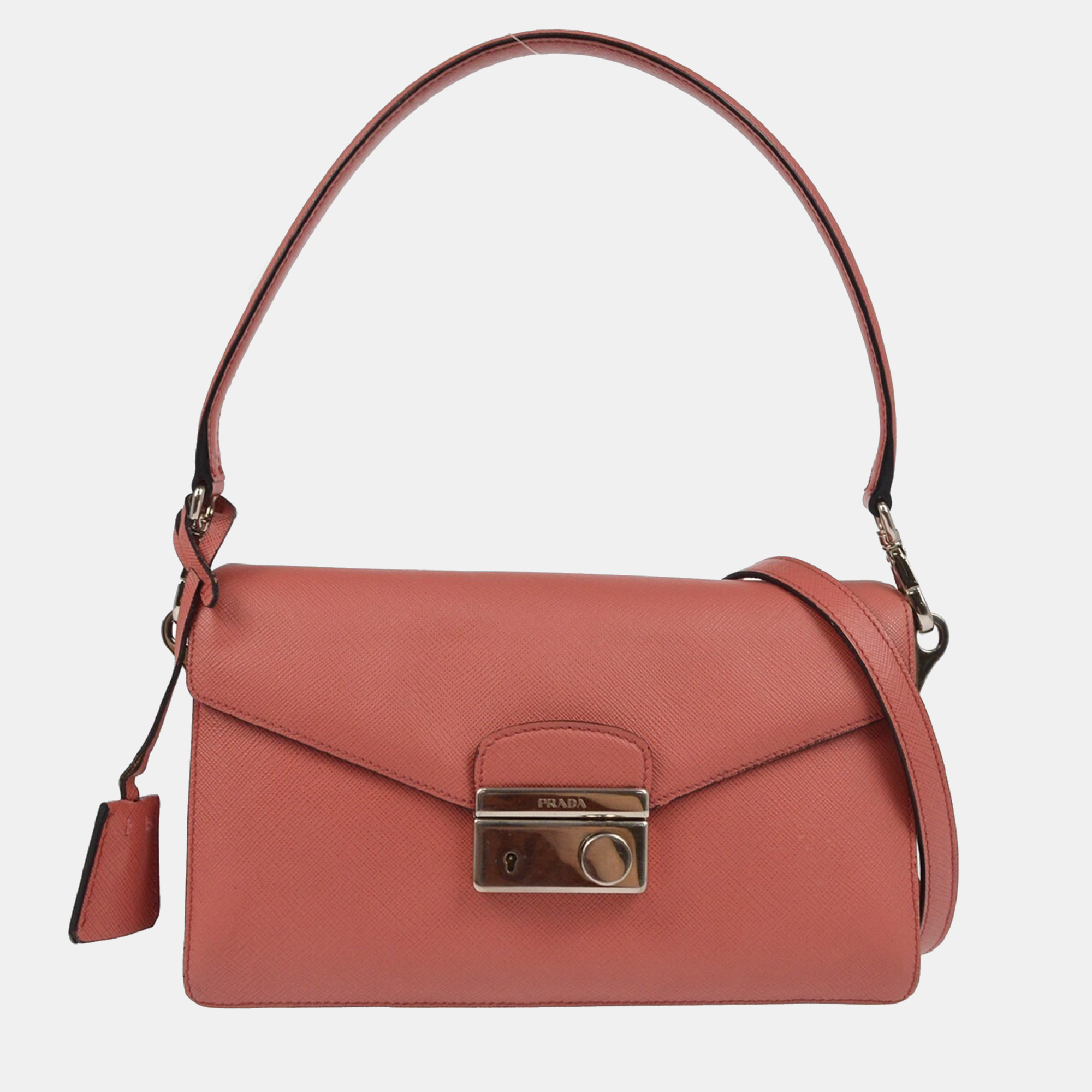 

Prada Pink Saffiano Leather 2way Handbag