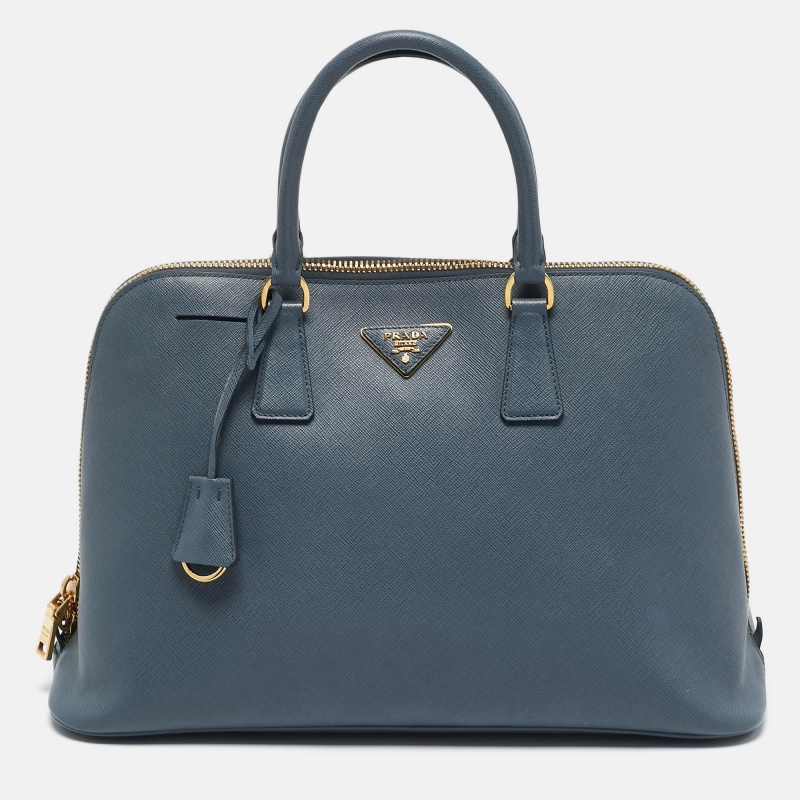 

Prada Blue Saffiano Lux Leather Promenade Satchel