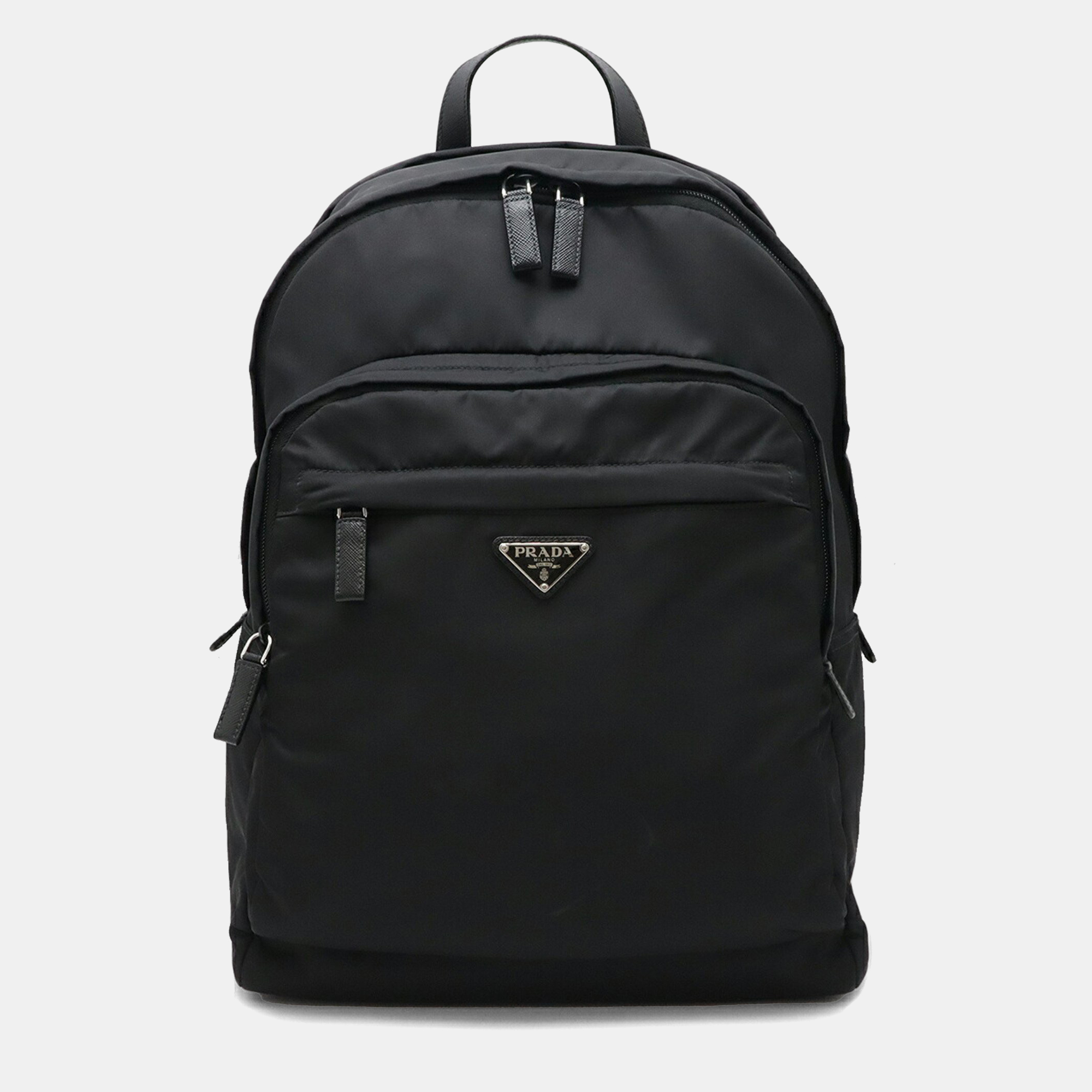 

Prada Triangle Backpack Nylon Leather Nero Black