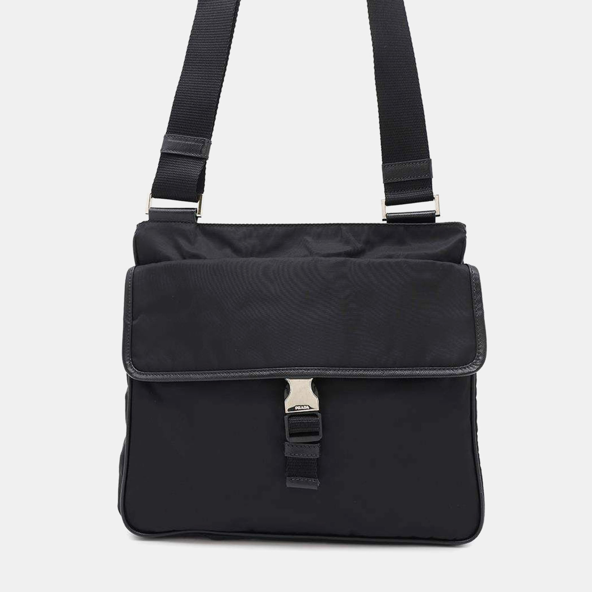 

Prada Black Nylon Messenger Bag