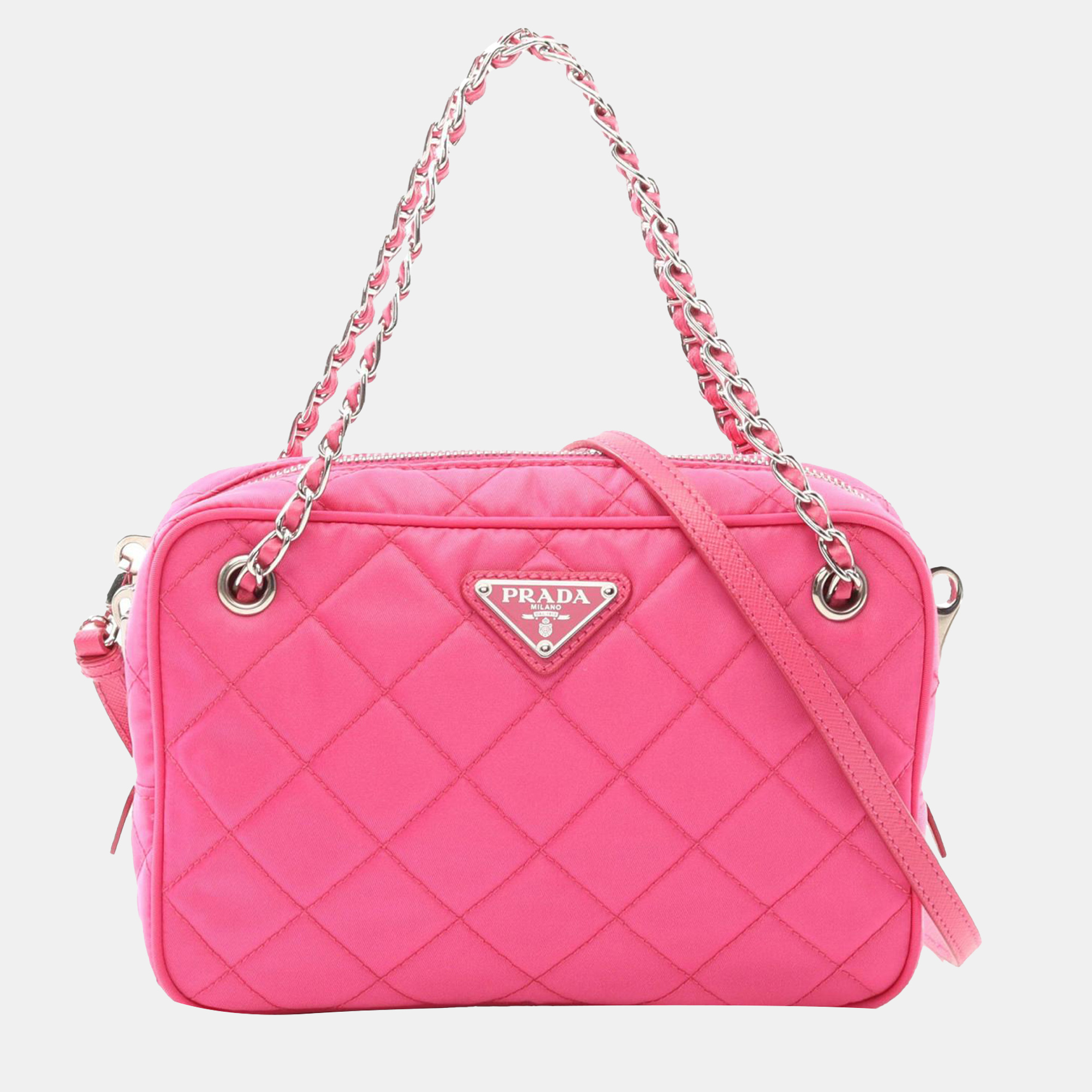

Prada Pink Impuntu Tessuto Camera Bag