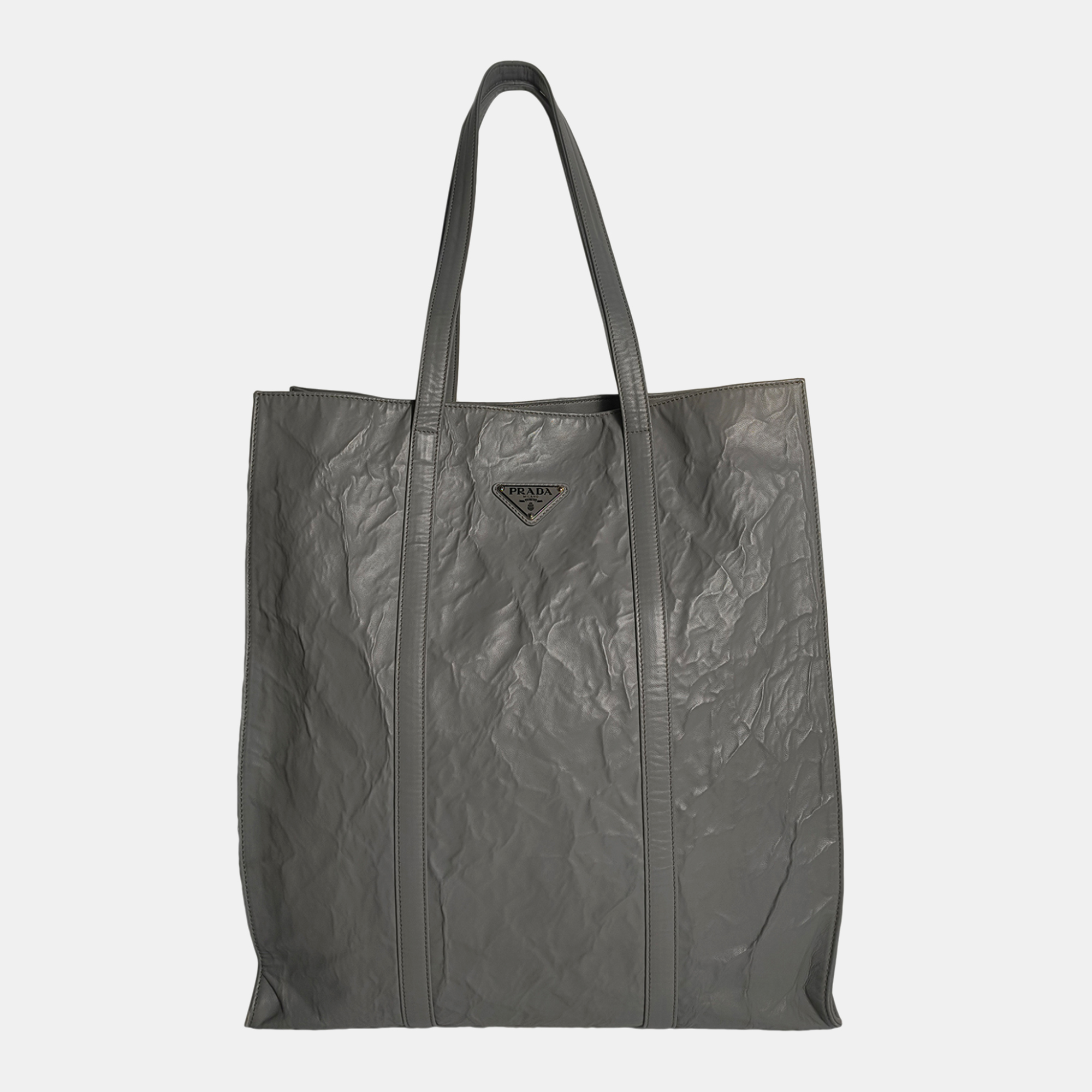 

Prada Grey Antique Nappa Leather Medium Tote Bag