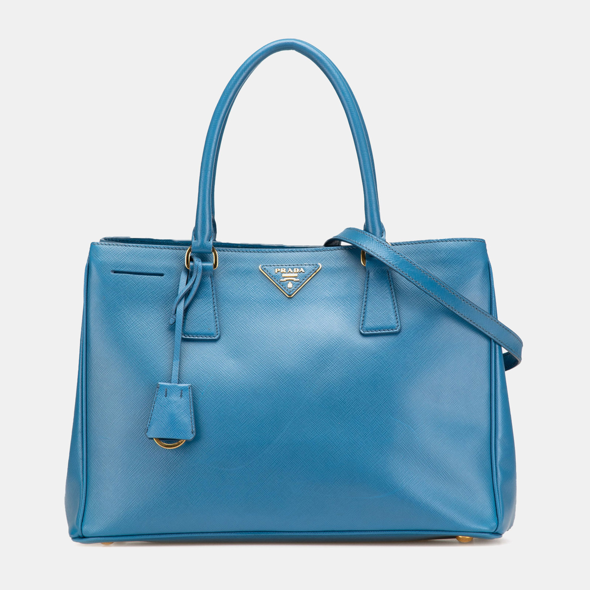 

Prada Blue Medium Saffiano Galleria Satchel