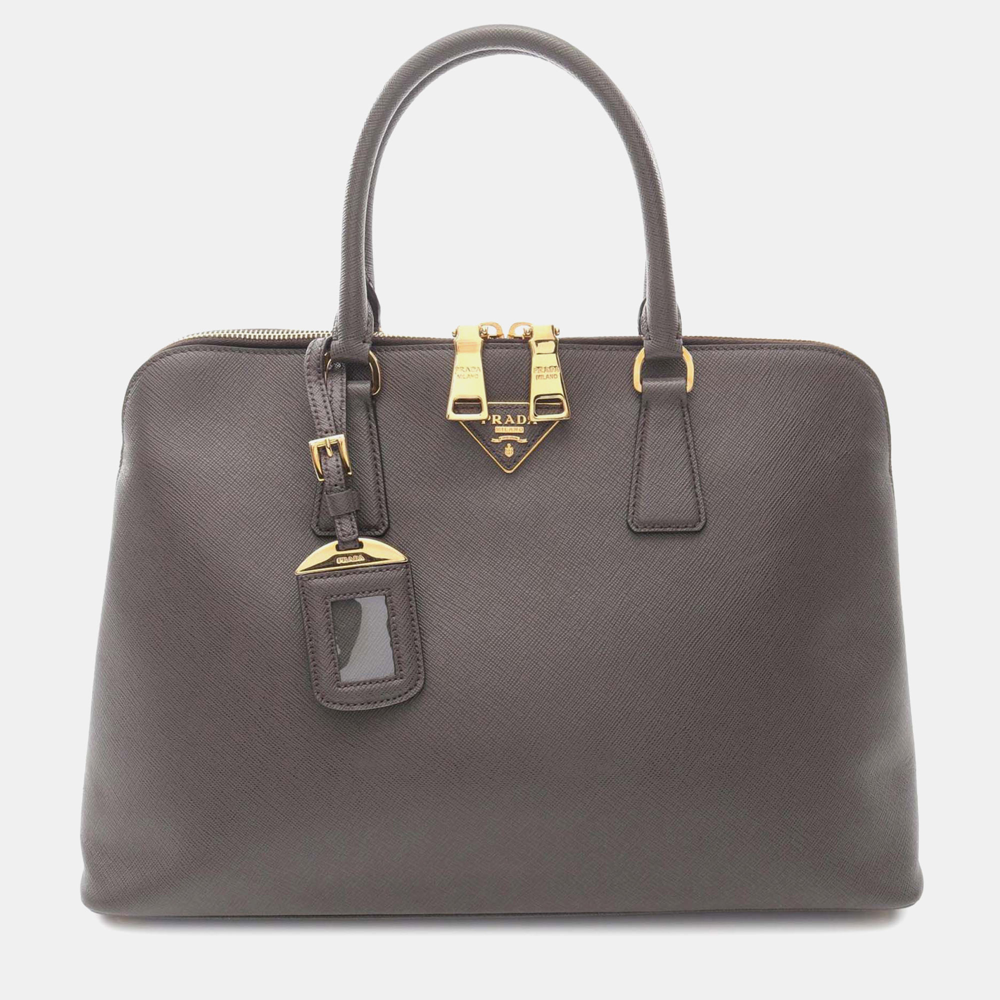 

Prada Brown Large Saffiano Lux Promenade Satchel
