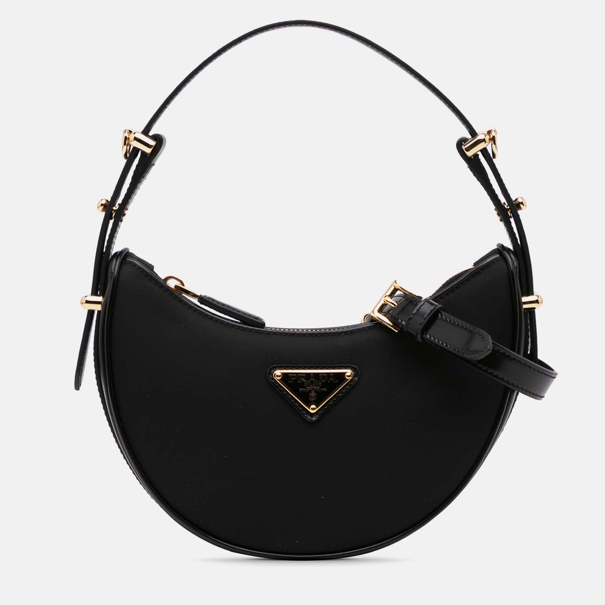 

Prada Black Mini Re-Nylon Arque Bag