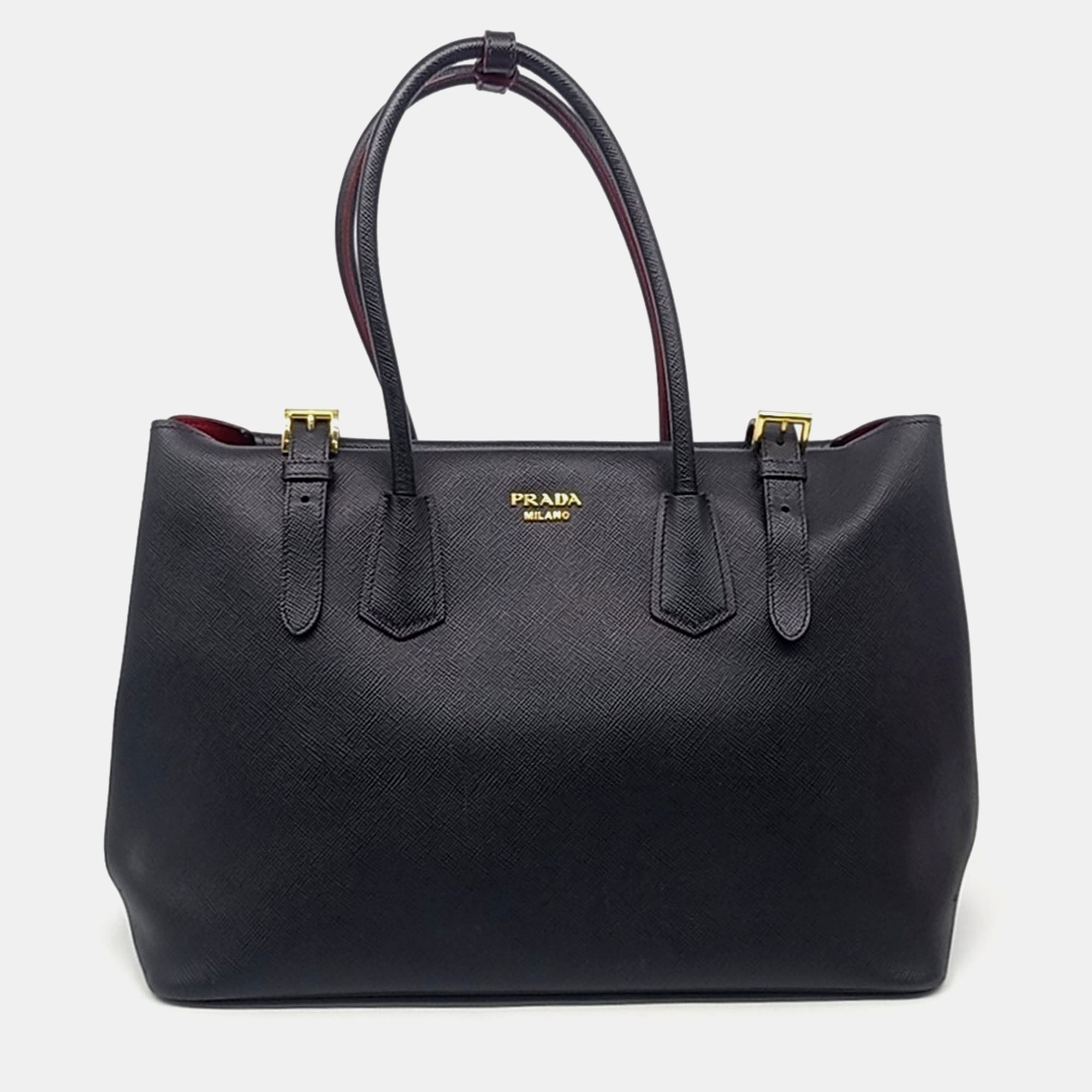 

Prada Black Leather Saffiano Tote Bag