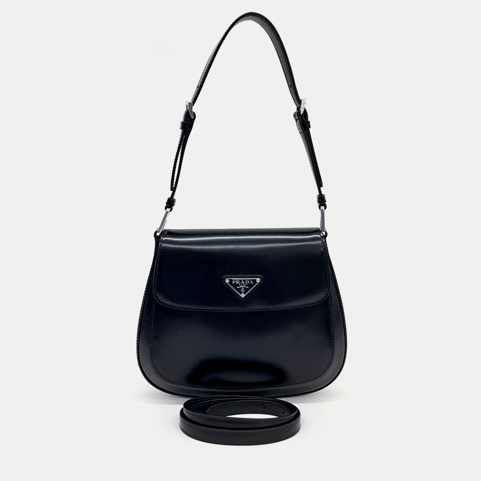 

Prada Black Leather Cleo Tote and Shoulder Bag