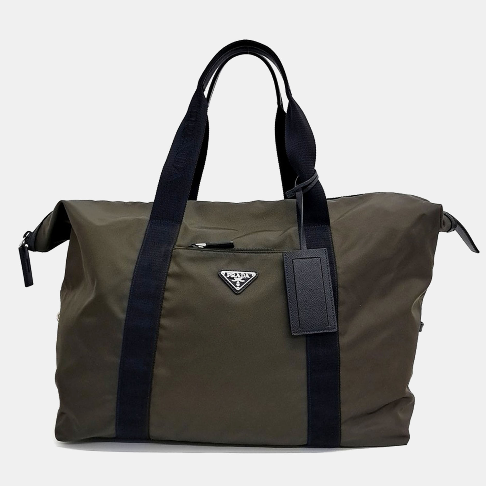 

Prada Green Fabric Travel Bag