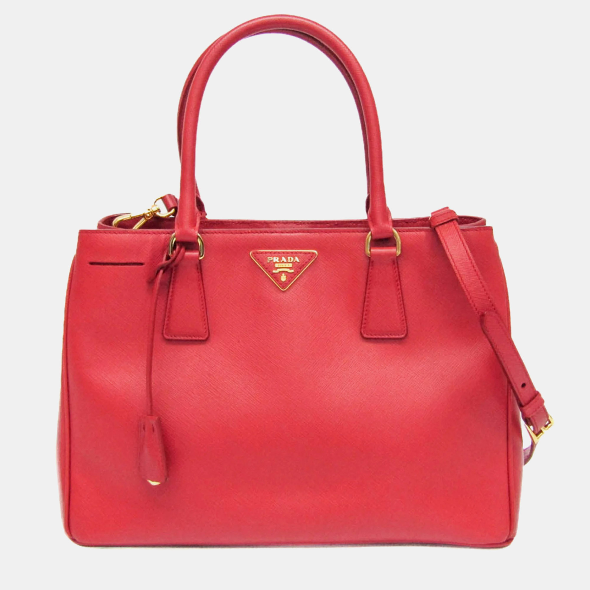 

Prada Galleria Saffiano Lux Leather Shoulder Bag, Red