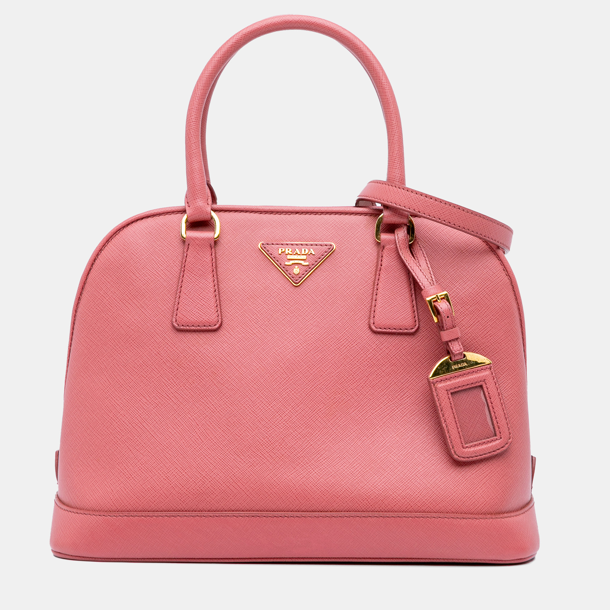 

Prada Pink Medium Saffiano Lux Open Promenade Satchel