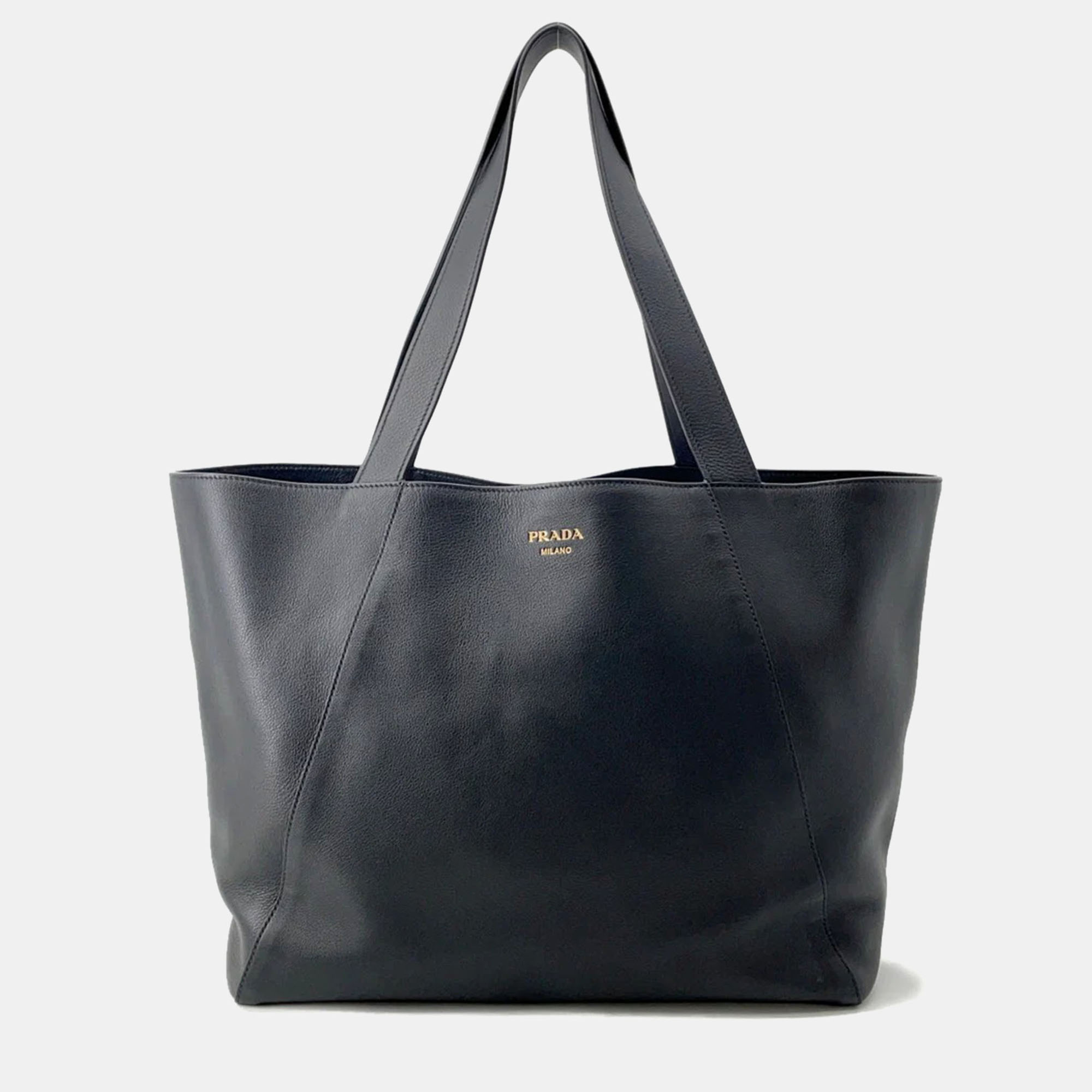 

Prada Black Leather Tote Bag