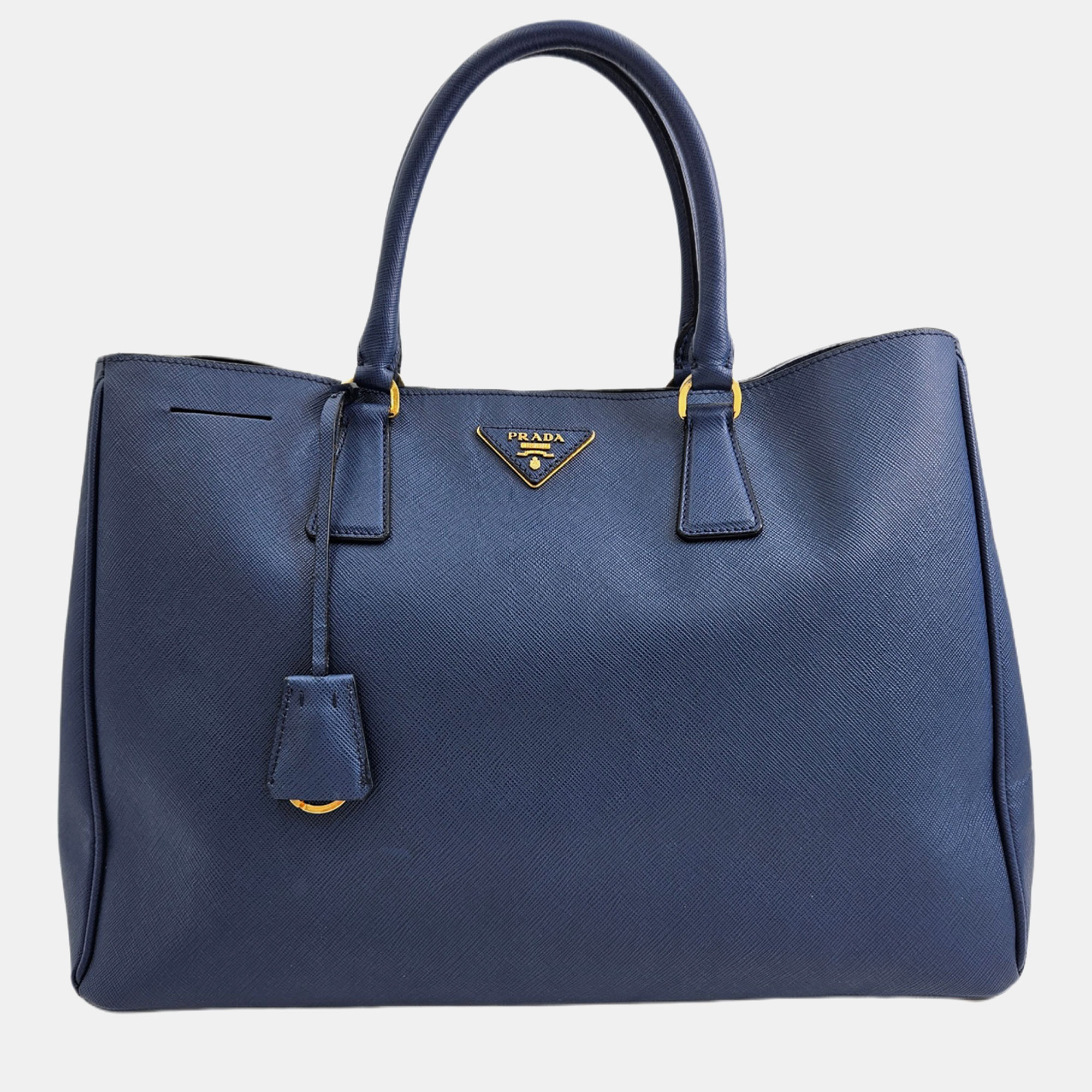 

Prada Navy Blue Saffiano Lux Leather Gardener's Tote
