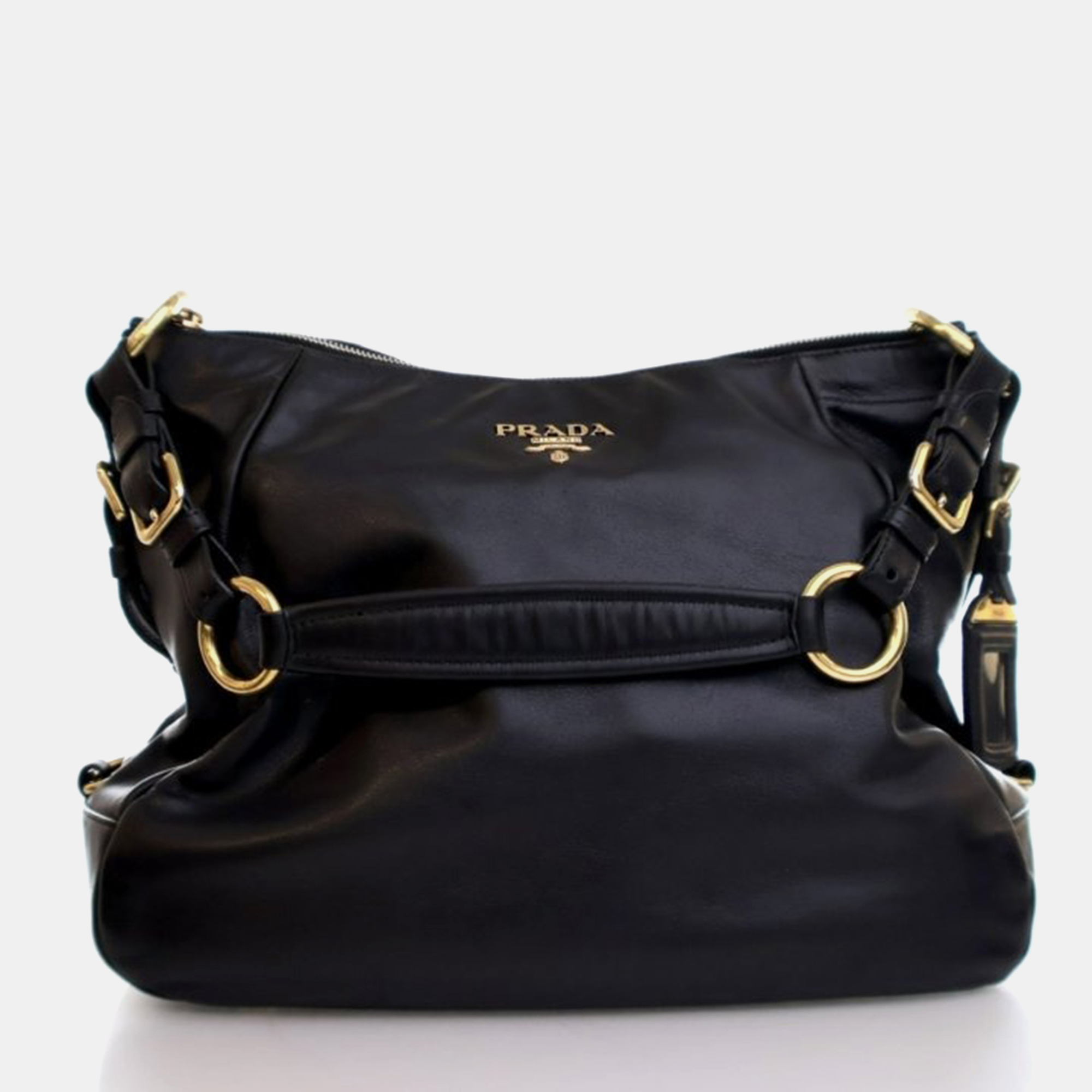 

Prada Medium Black Vitello Daino Leather Shoulder Bag