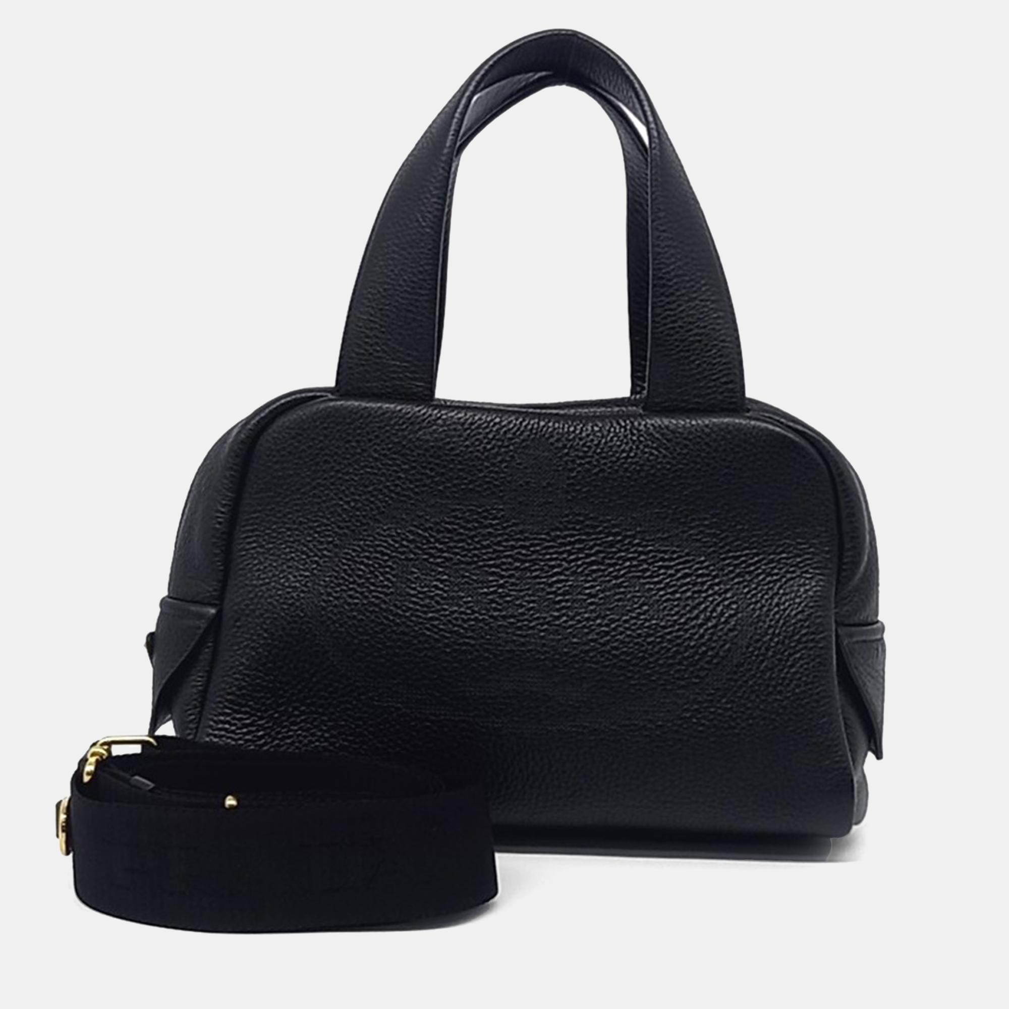 

Prada Black Leather Dino Shoulder Bag