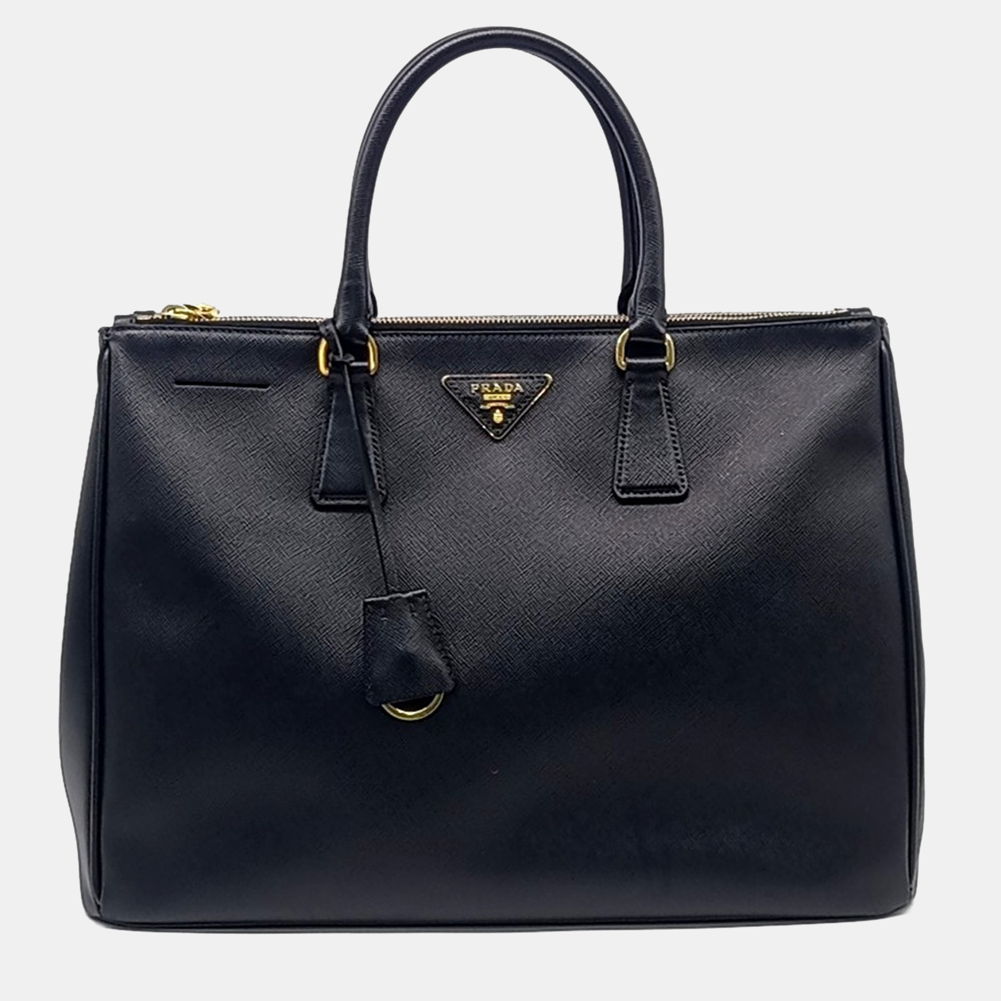 

Prada Black Leather Saffiano Luxe Tote Bag