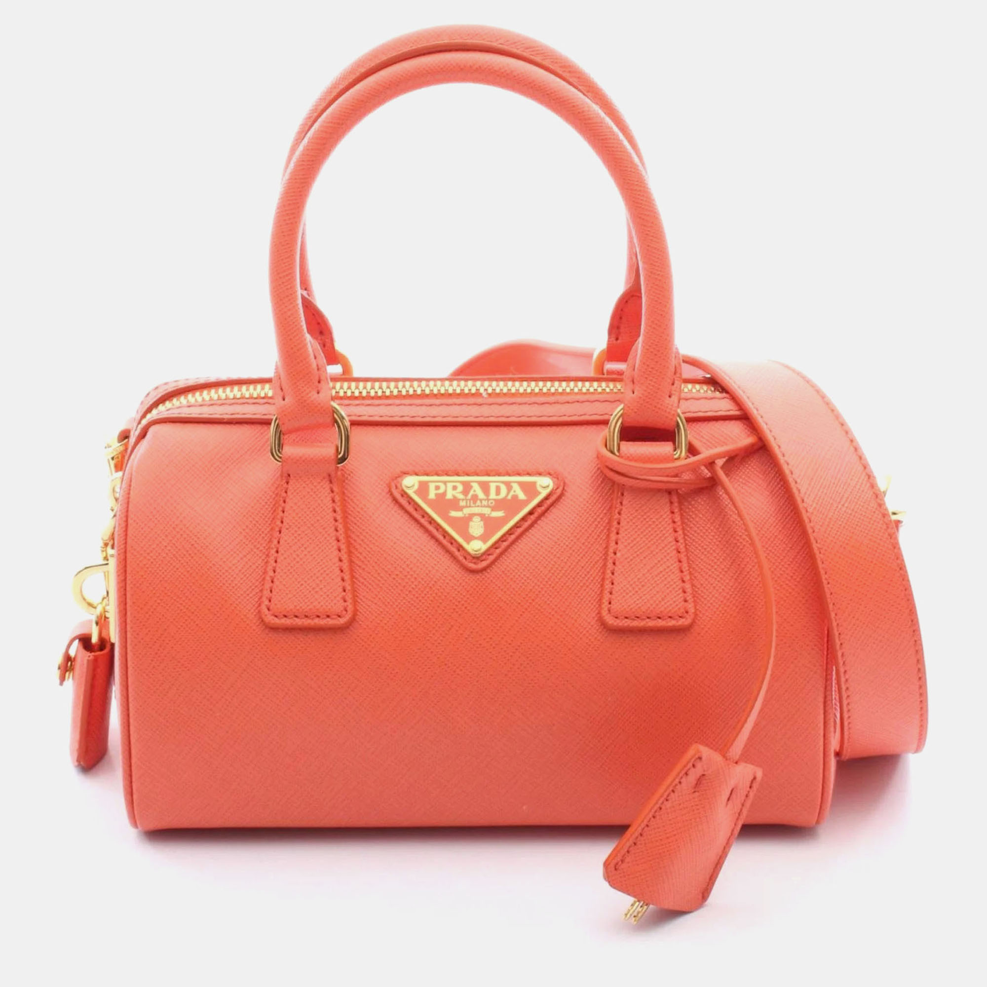 

Prada Saffiano Lux Handbag Saffiano Leather Orange