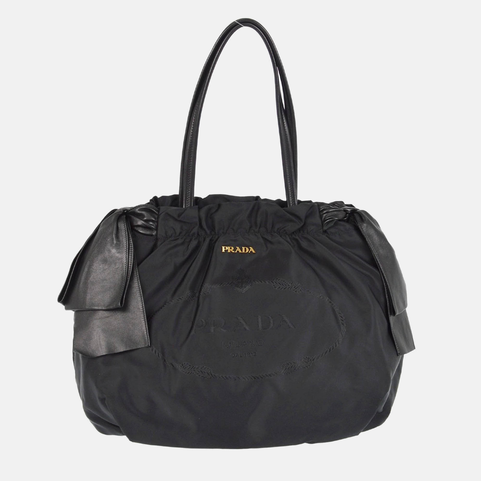 

Prada Black Nylon Tote Bag