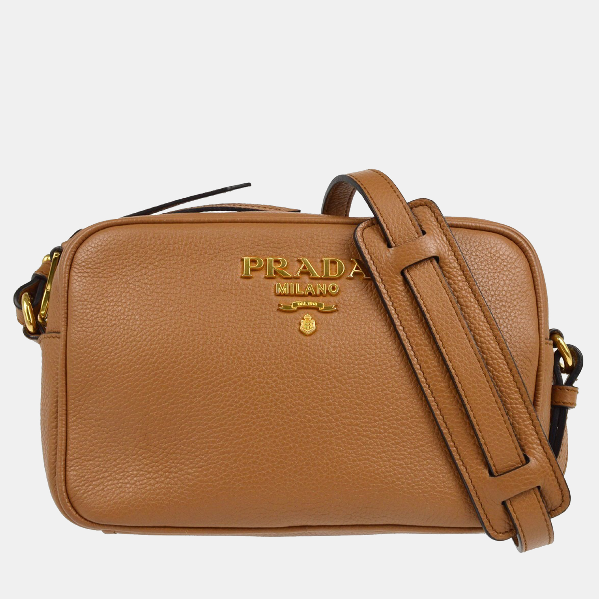 

Prada Brown Leather Crossbody Bag