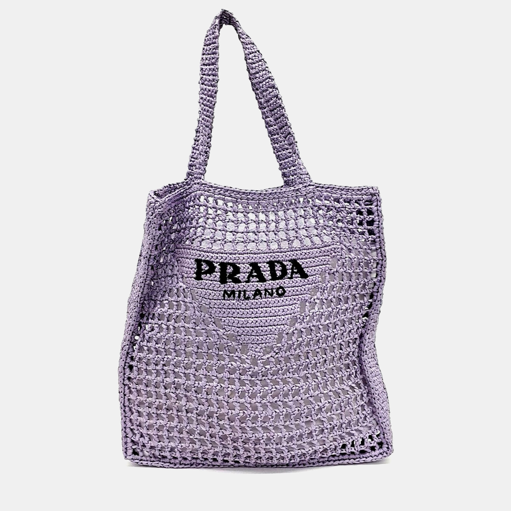 

Prada Purple Raffia raffia shoulder bag