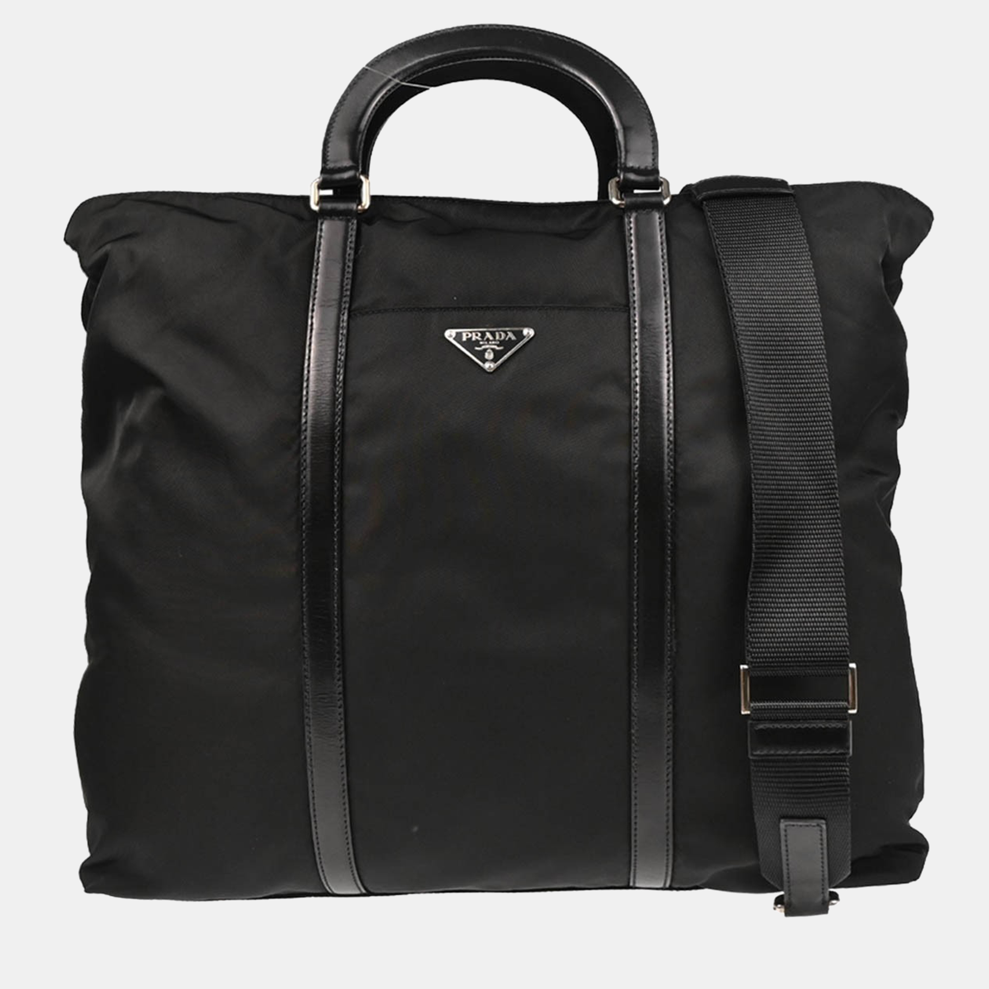 

Prada Black Nylon 2way Tote Handbag