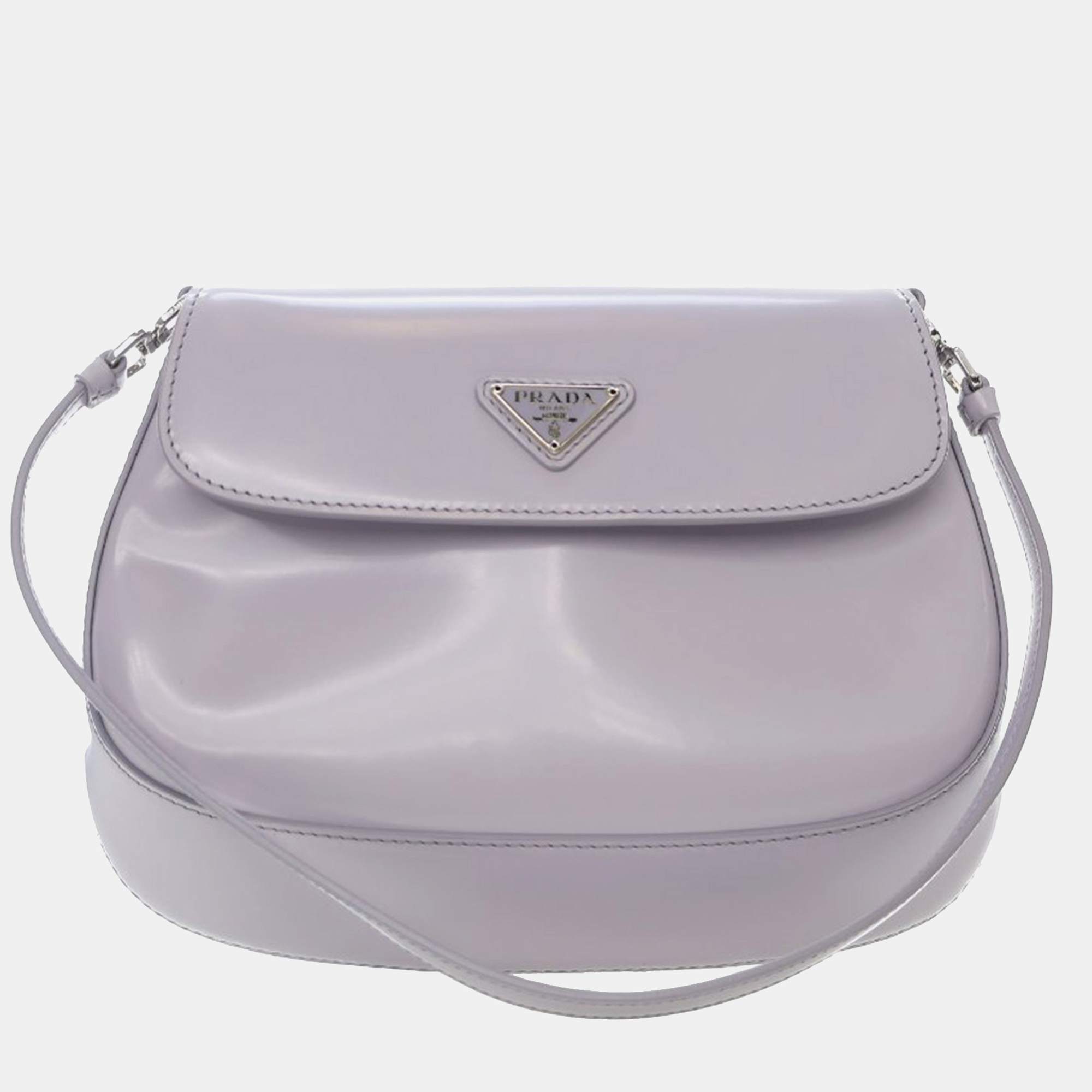 

Prada Purple Spazzolato Cleo Shoulder Bag