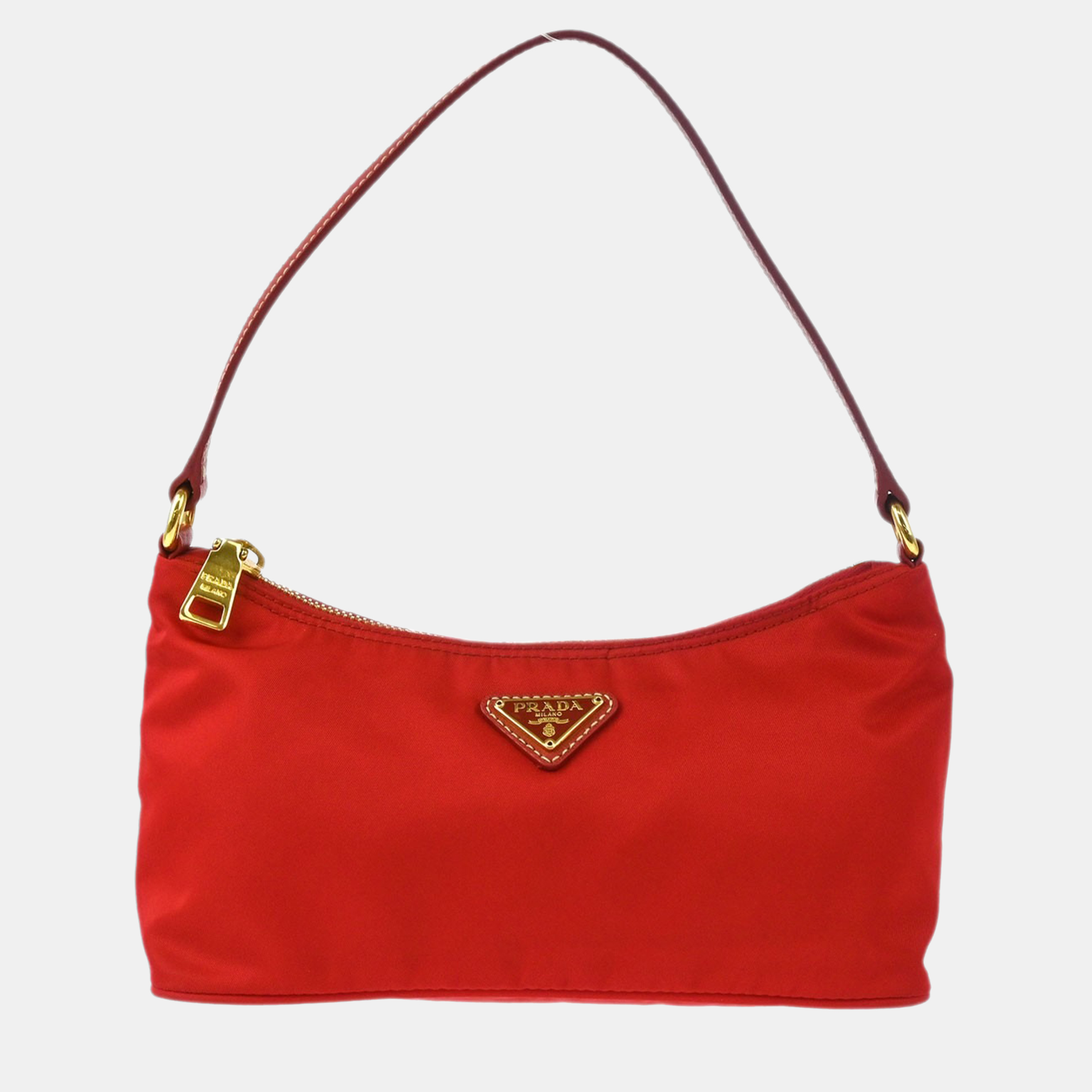 

Prada Red Nylon Hobo Handbag