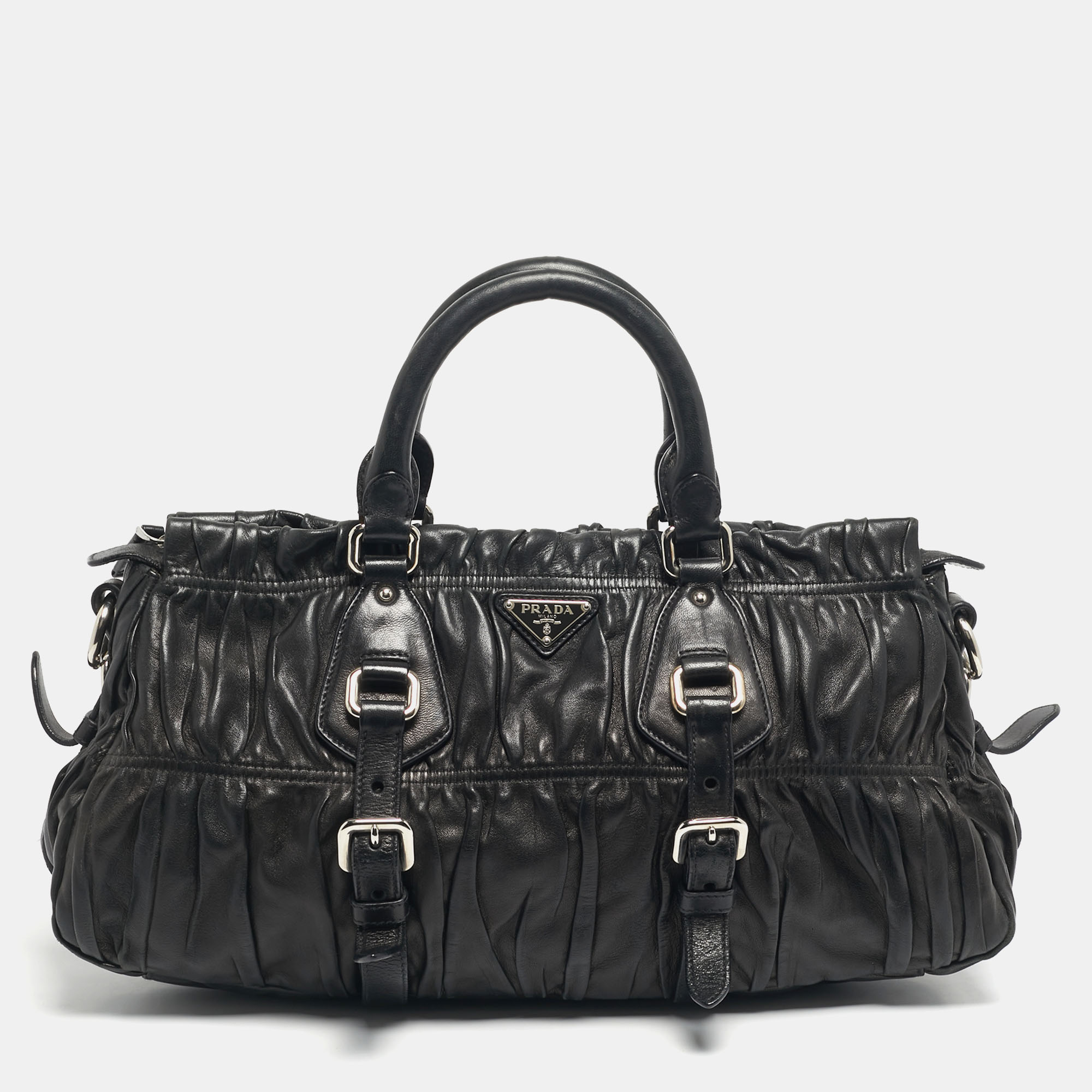 

Prada Black Gaufre Leather Tote