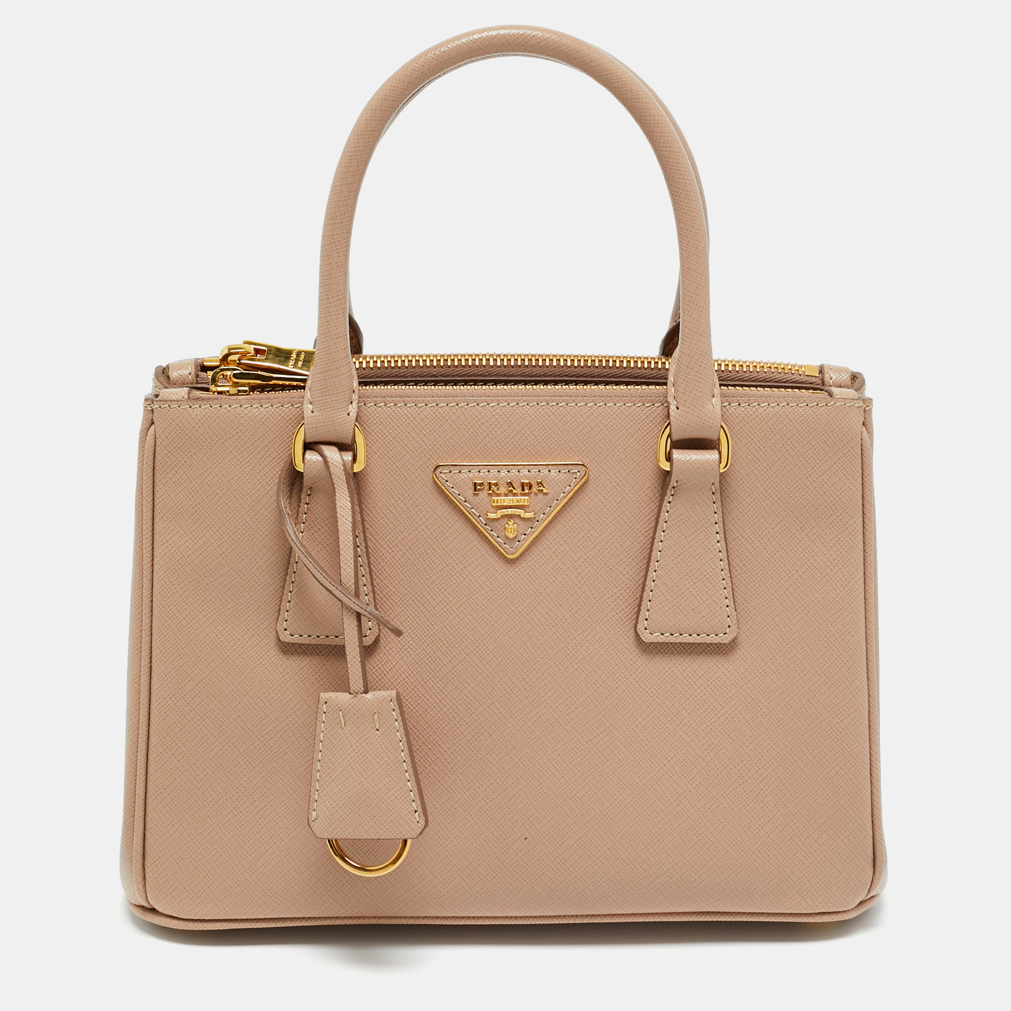 

Prada Beige Saffiano Lux Leather Small Galleria Tote