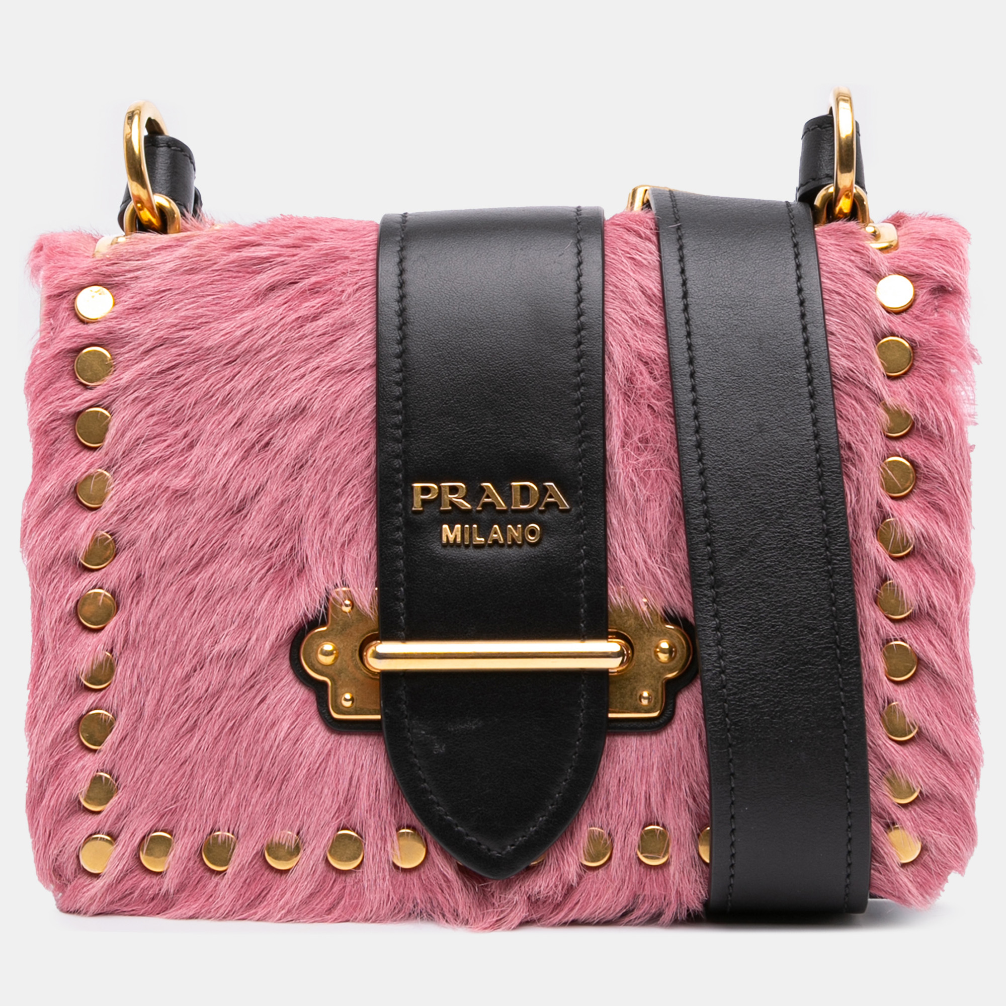 

Prada Pink City Calf Trimmed Cavallino Cahier Crossbody