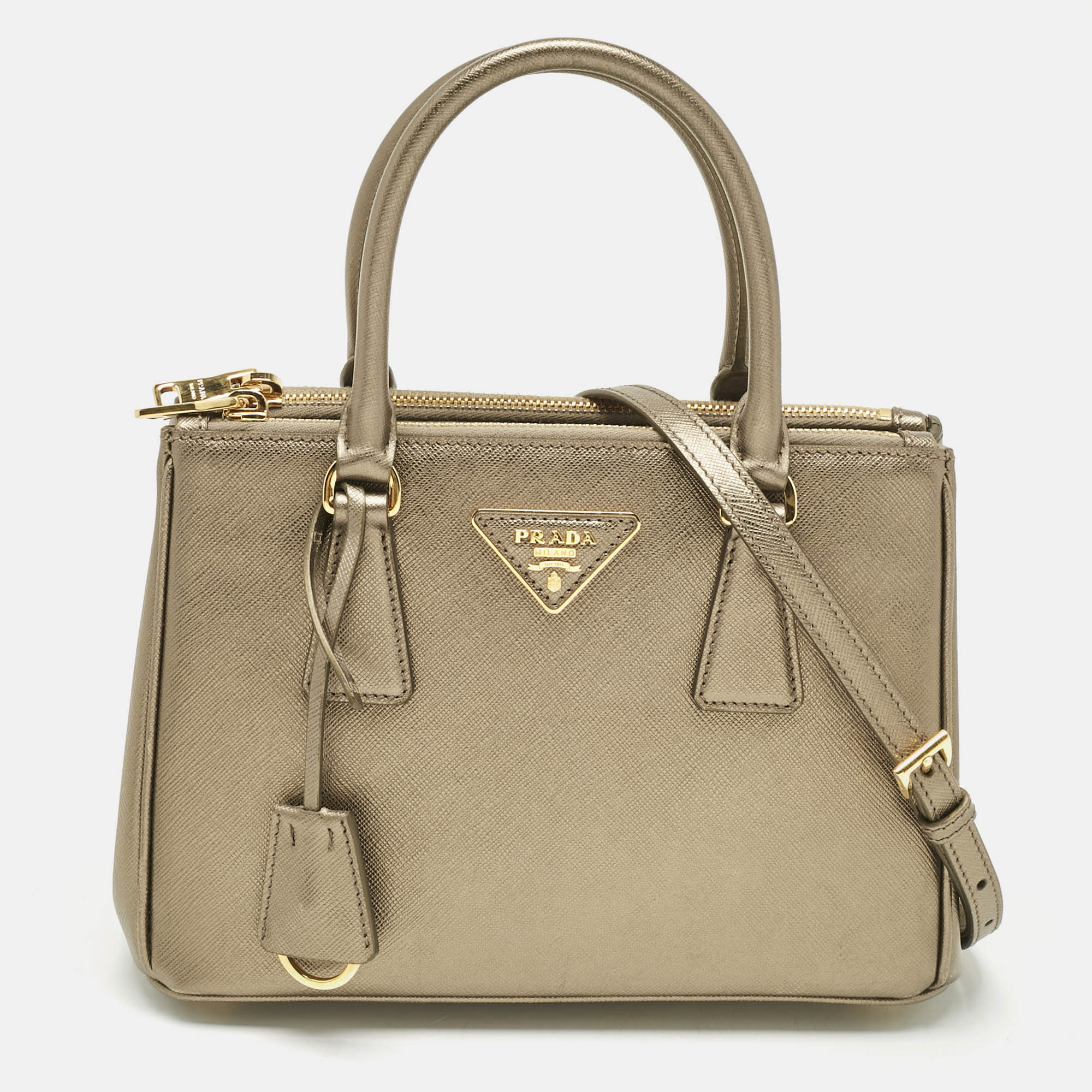 

Prada Metallic Saffiano Leather  Galleria Tote