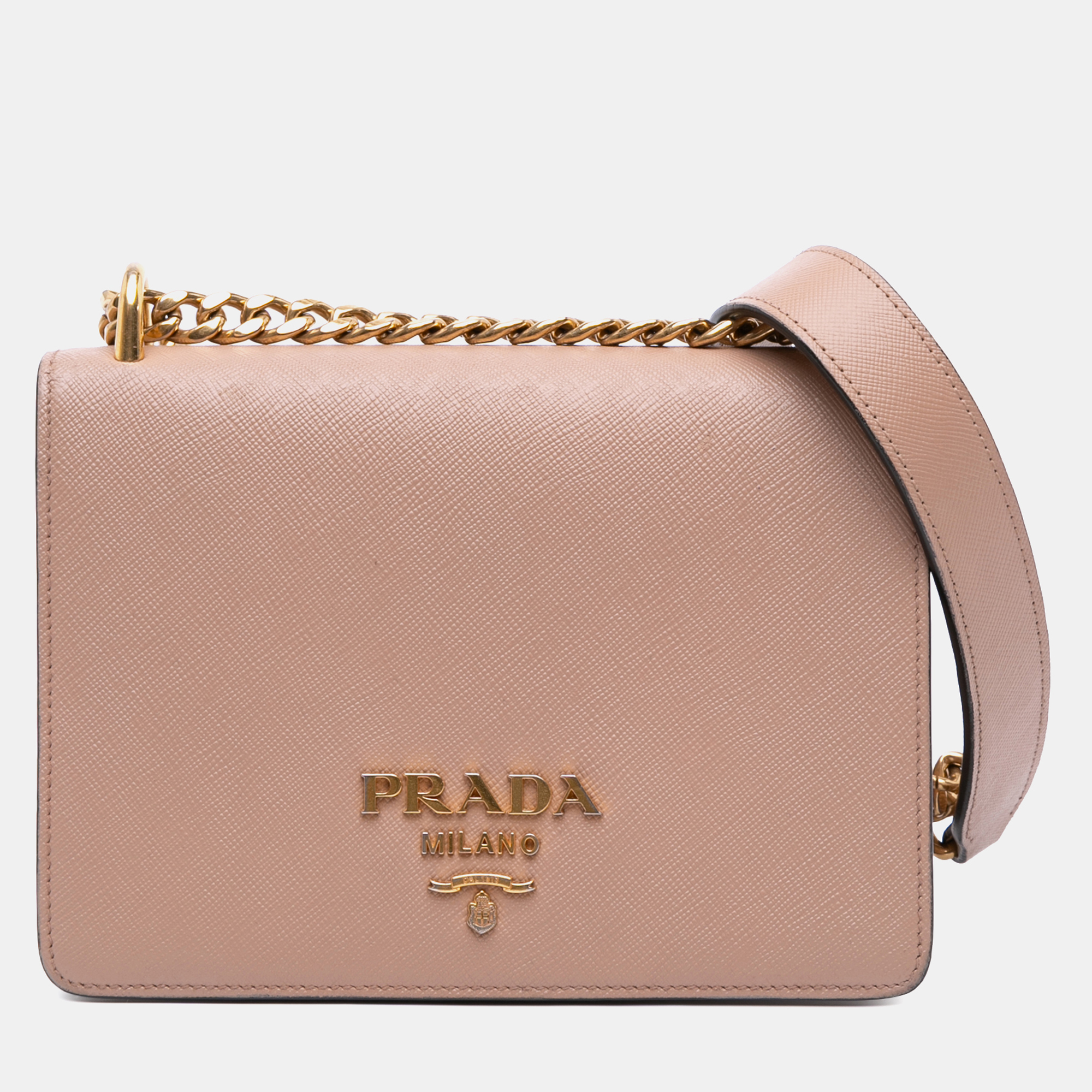 

Prada Beige Saffiano Lux Chain Crossbody