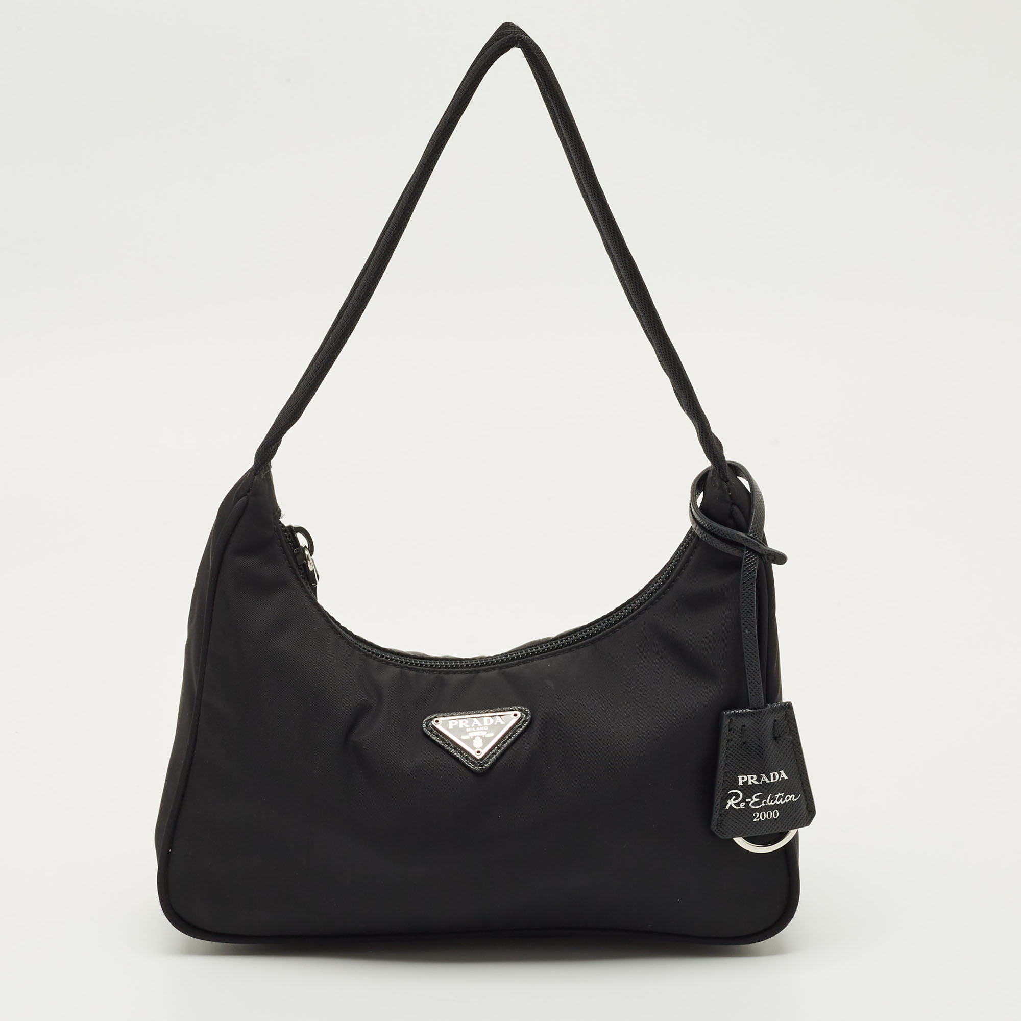 Pre-owned Prada Black Re-nylon Re-edition 2000 Shoulder Bag