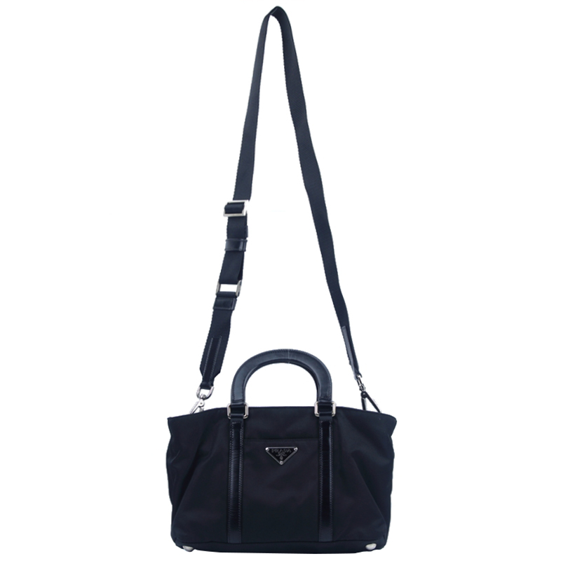 Pre Owned Prada Black Tessuto Nylon Tote