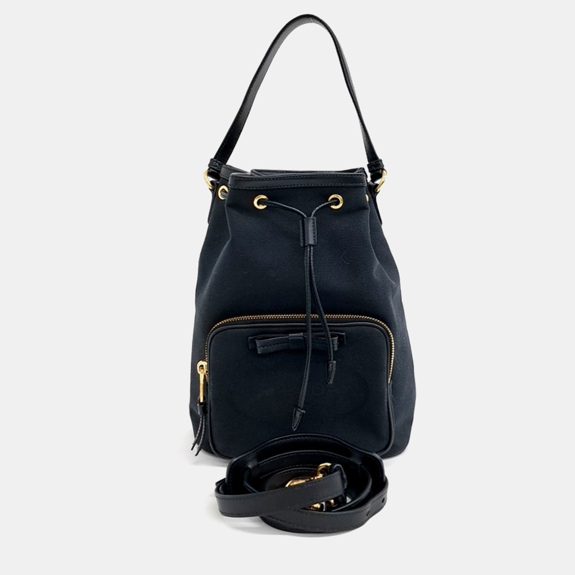 

Prada Black Fabric Jagd Bucket Crossbody Bag
