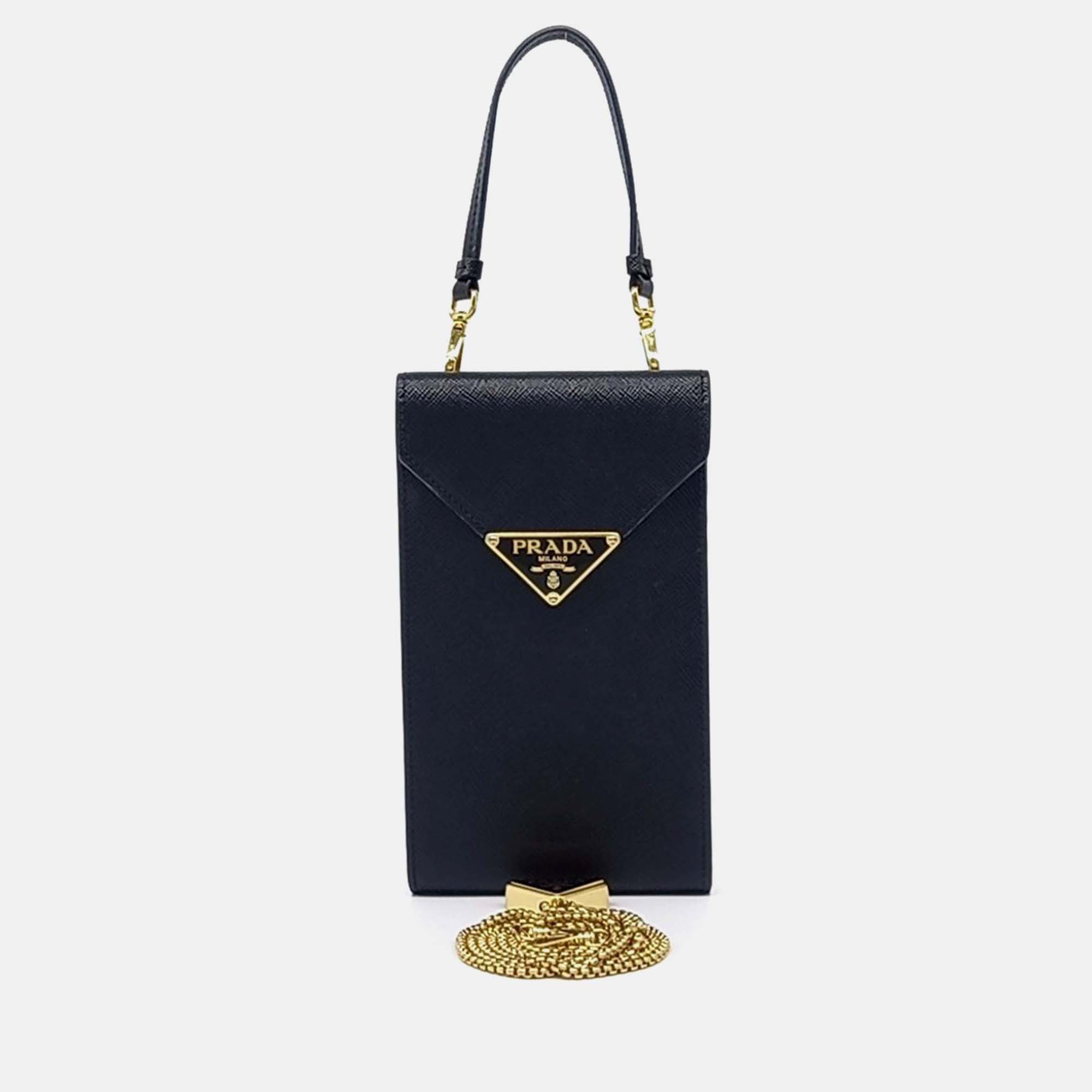 

Prada Saffiano Mini Shoulder Bag, Black