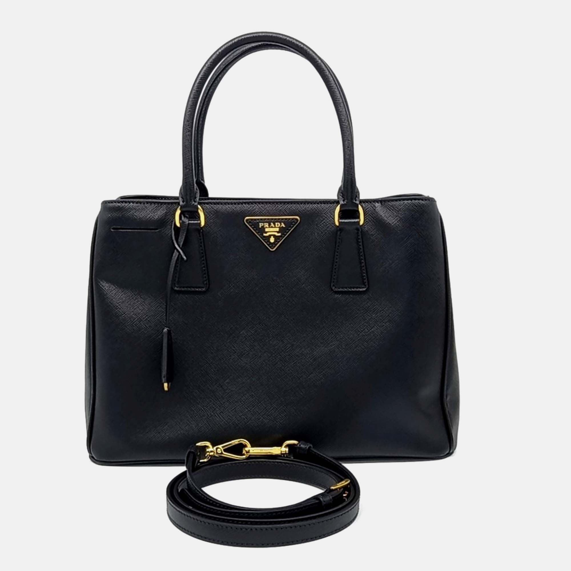 

Prada Saffiano Luxe Tote and Shoulder Bag, Black