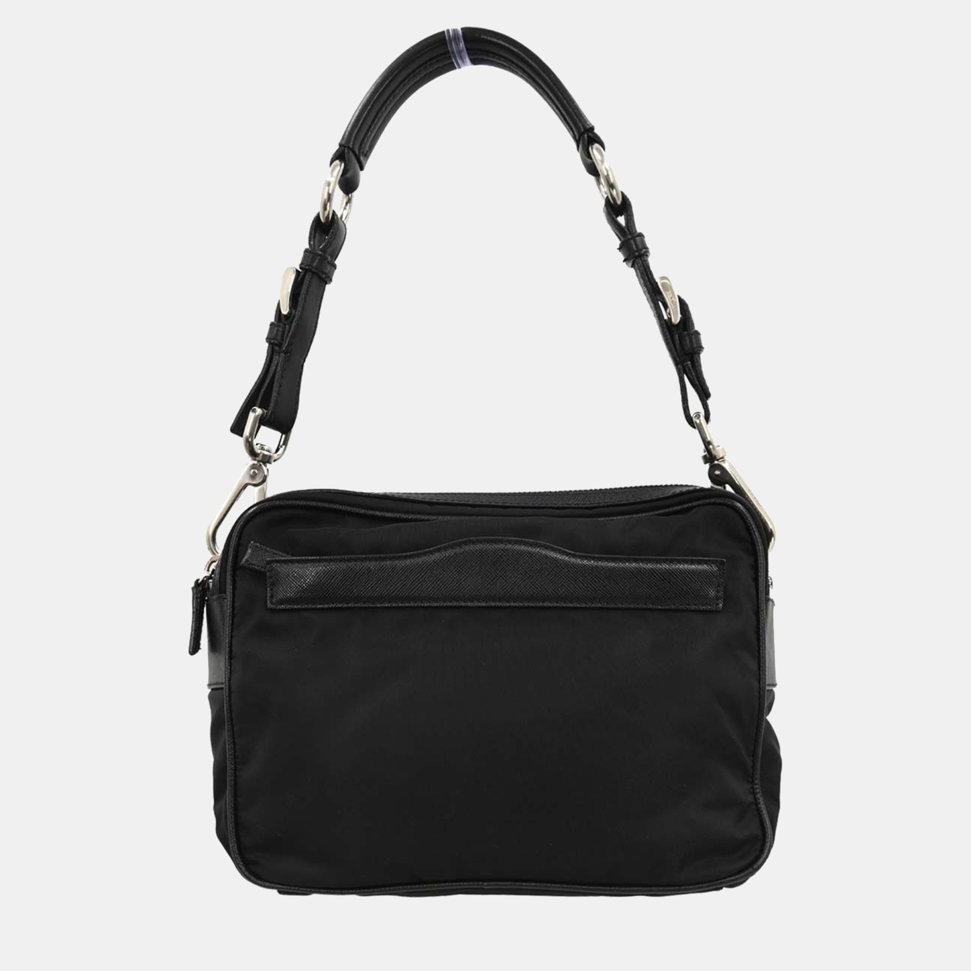 

Prada Black Nylon Leather Handbag