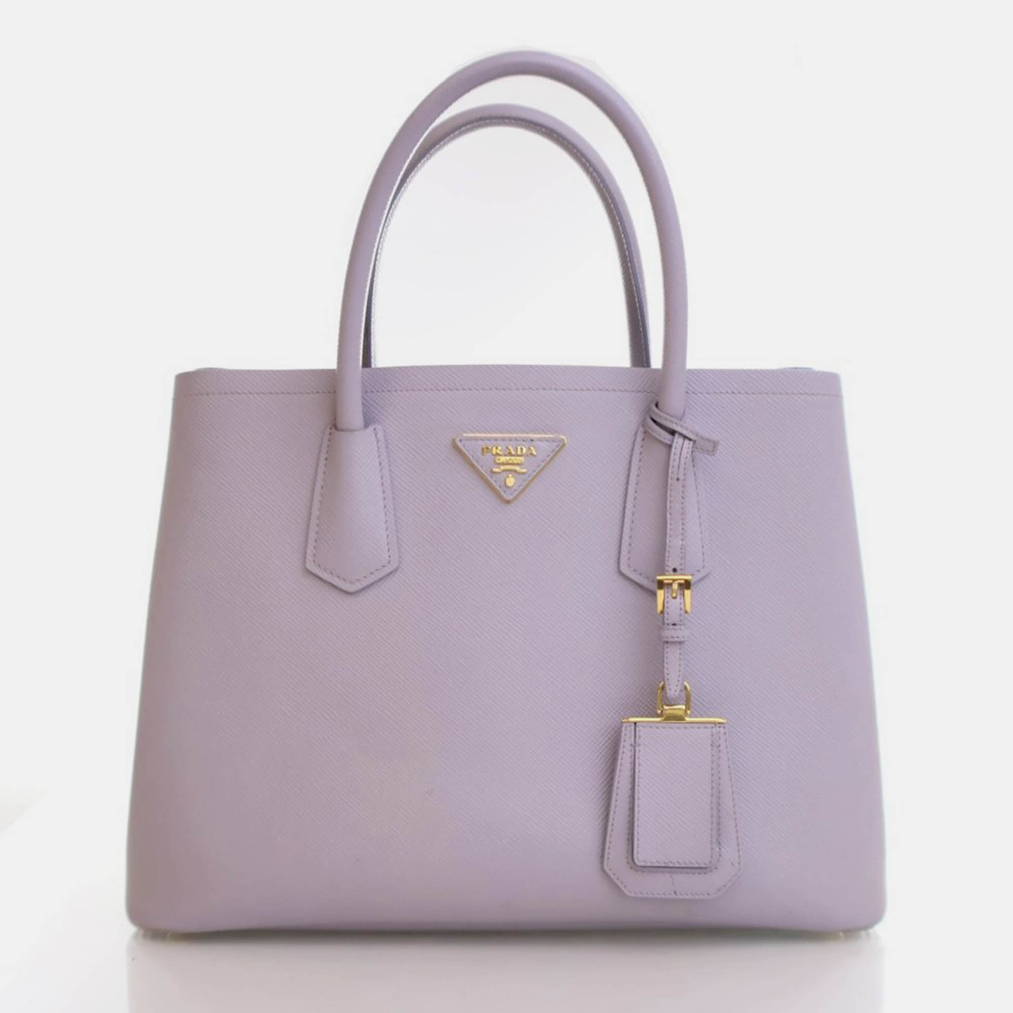 

Prada Medium Saffiano Double Tote, Purple
