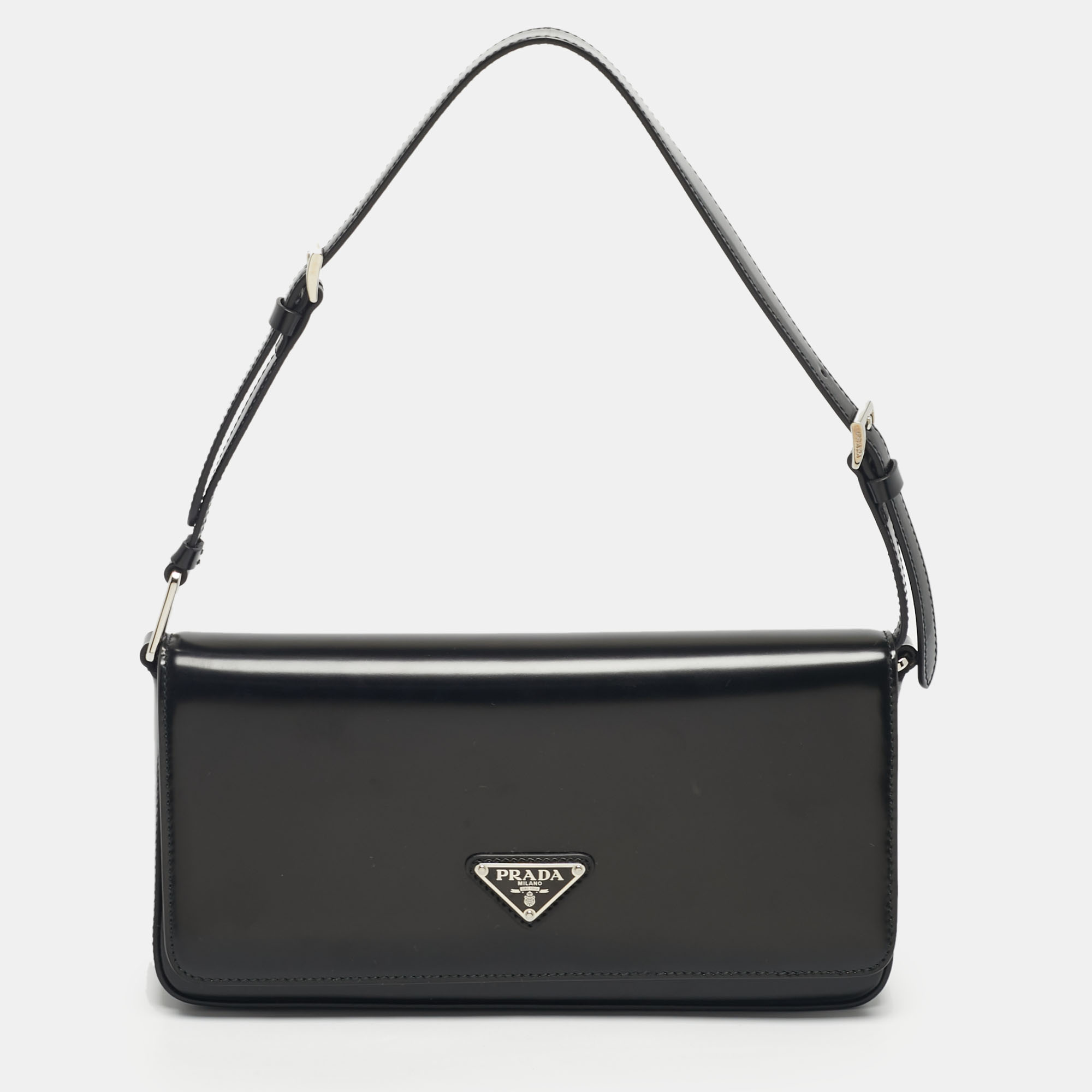 

Prada Black Brushed Leather Femme Shoulder Bag
