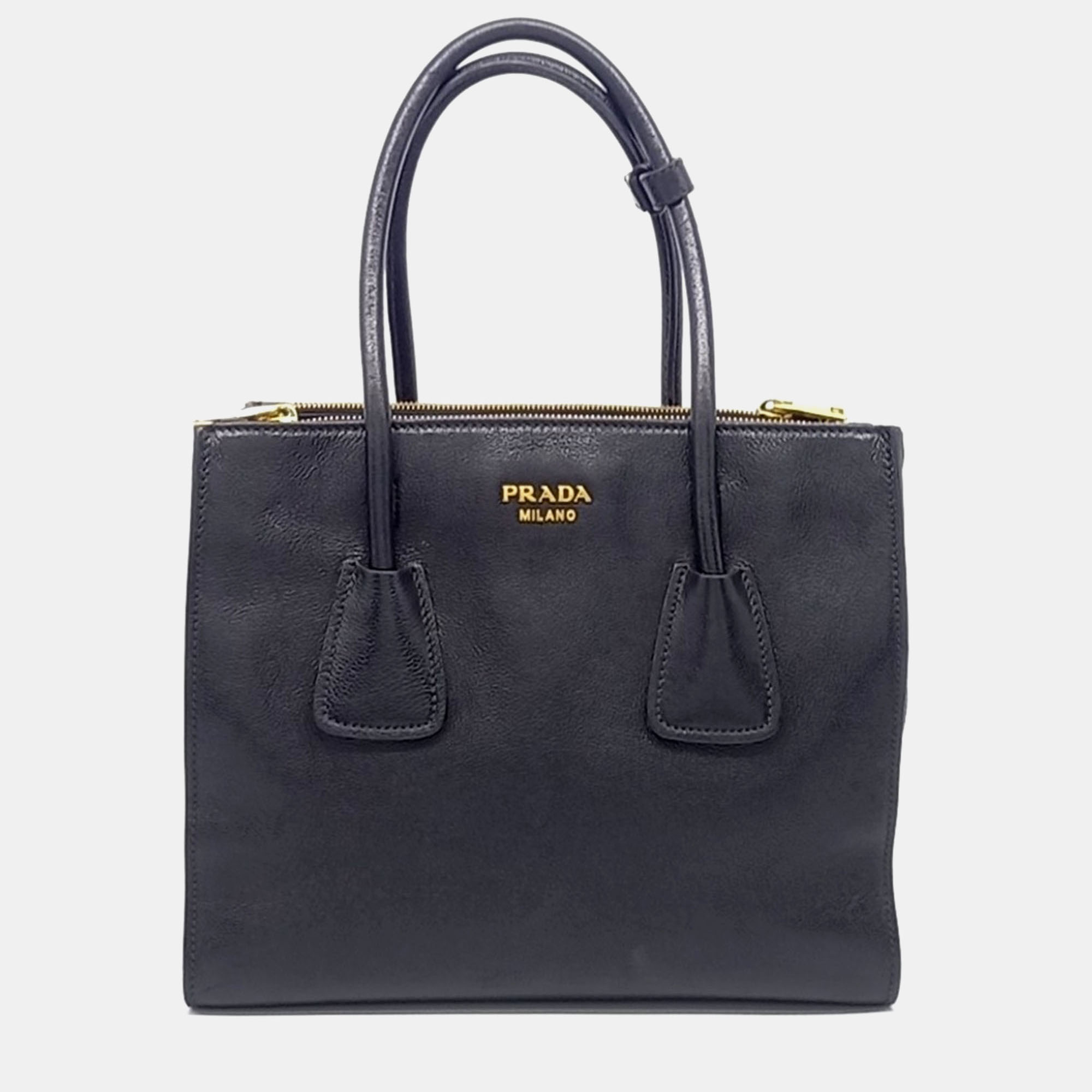 

Prada Black Leather Tote Bag