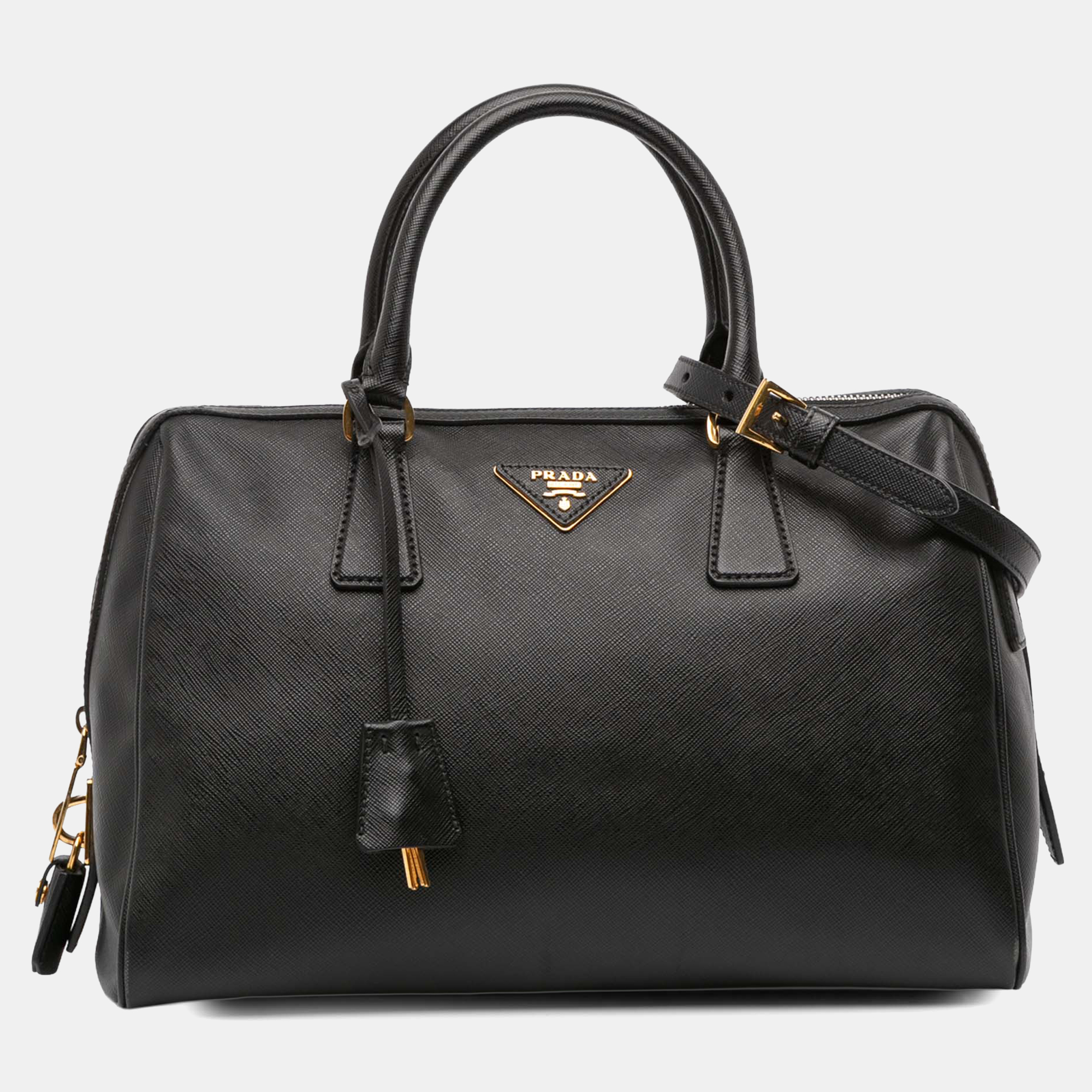 

Prada Black Saffiano Lux Convertible Bowler Bag