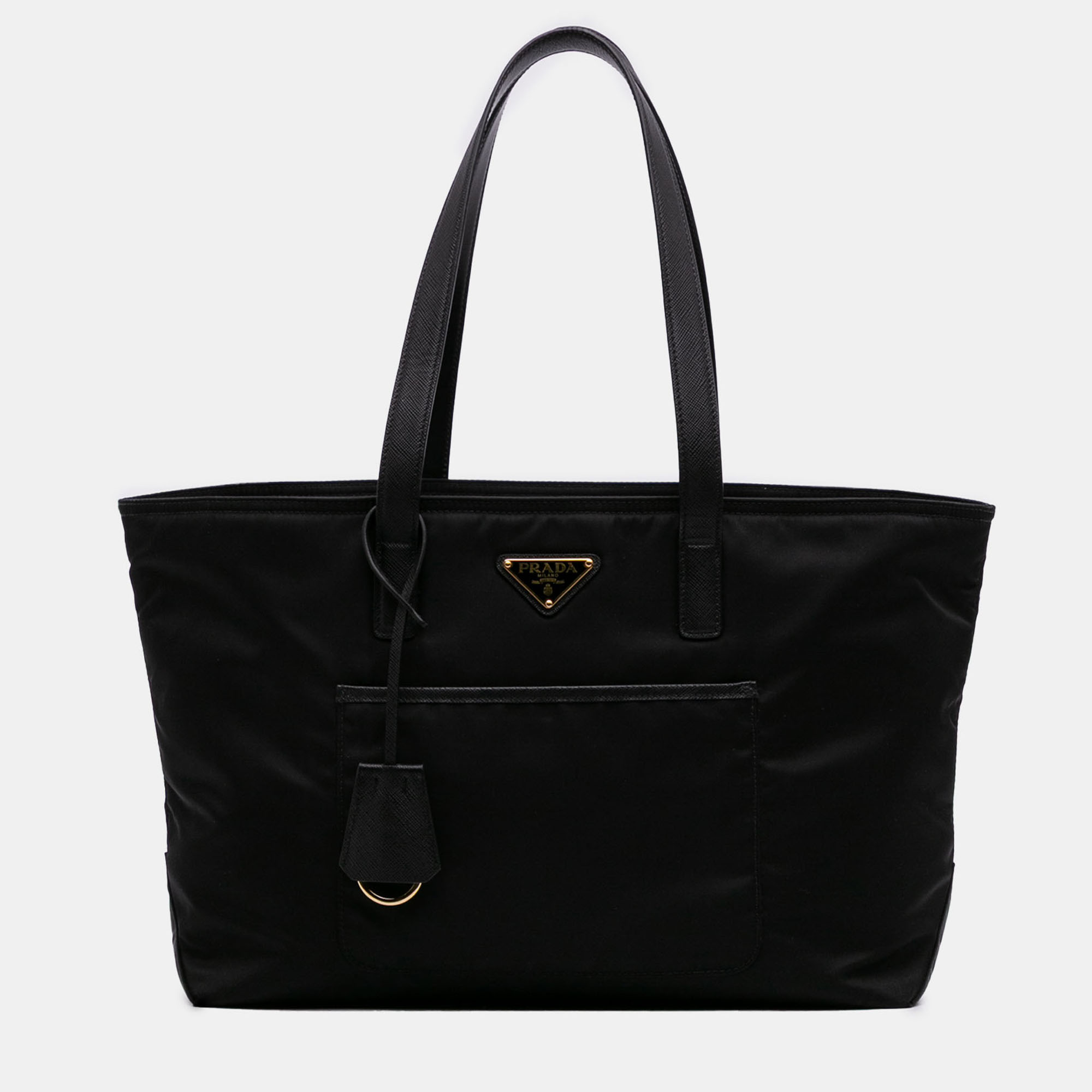 Pre-owned Prada Black Medium Saffiano Trimmed Re Nylon Re Edition 1978 Tote