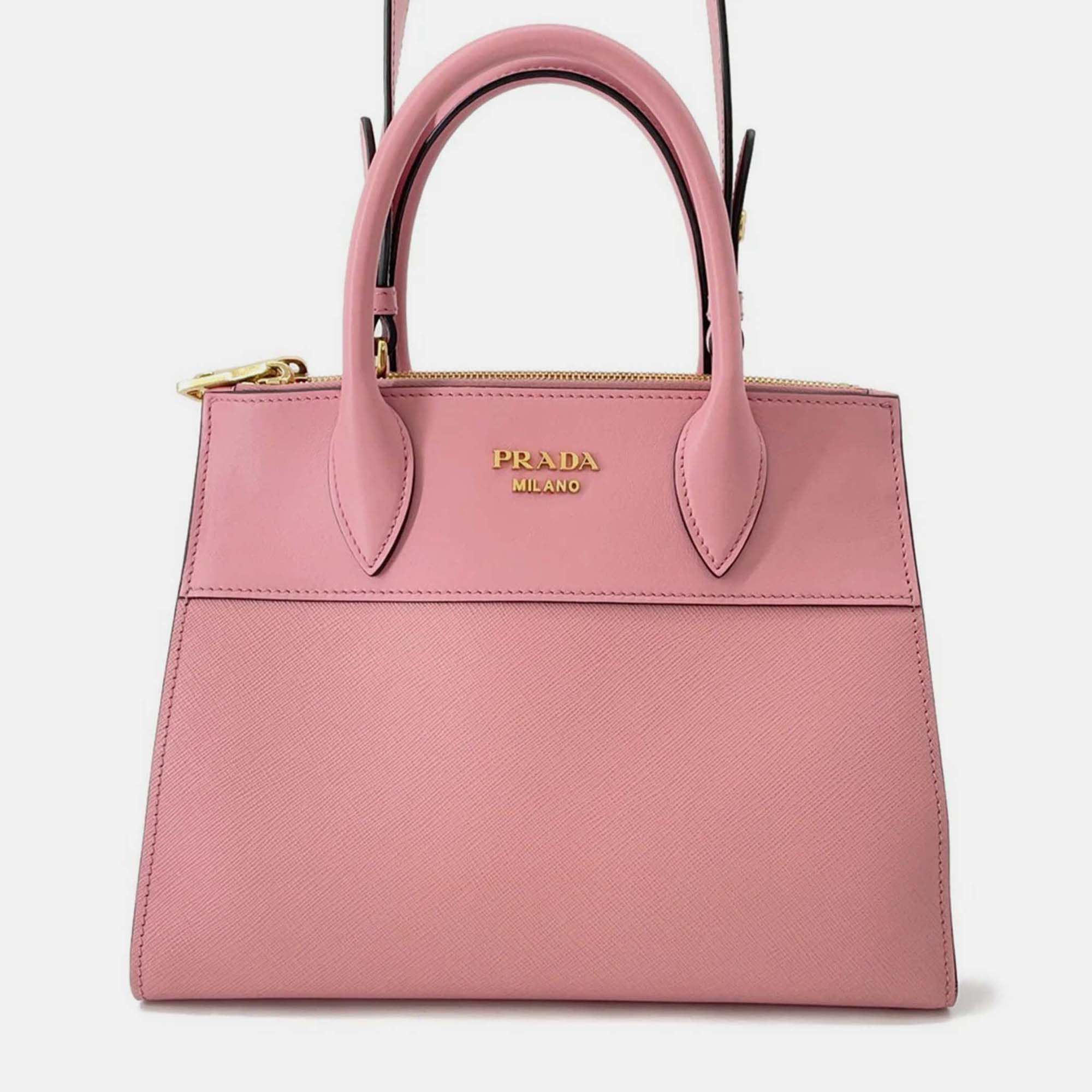 

Prada Paradigm 2Way Handbag Pink Leather
