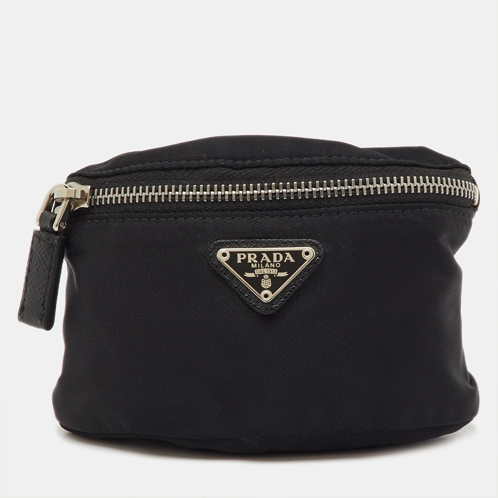 

Prada Black Nylon Logo Wrist Pouch