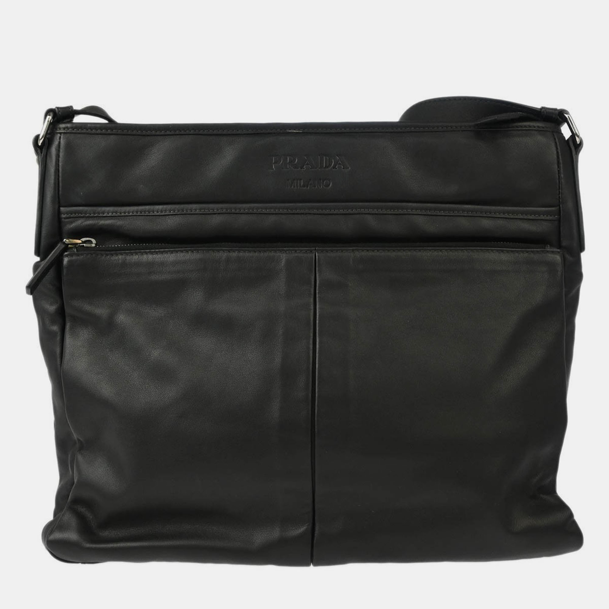 

Prada Black Leather Shoulder Bag