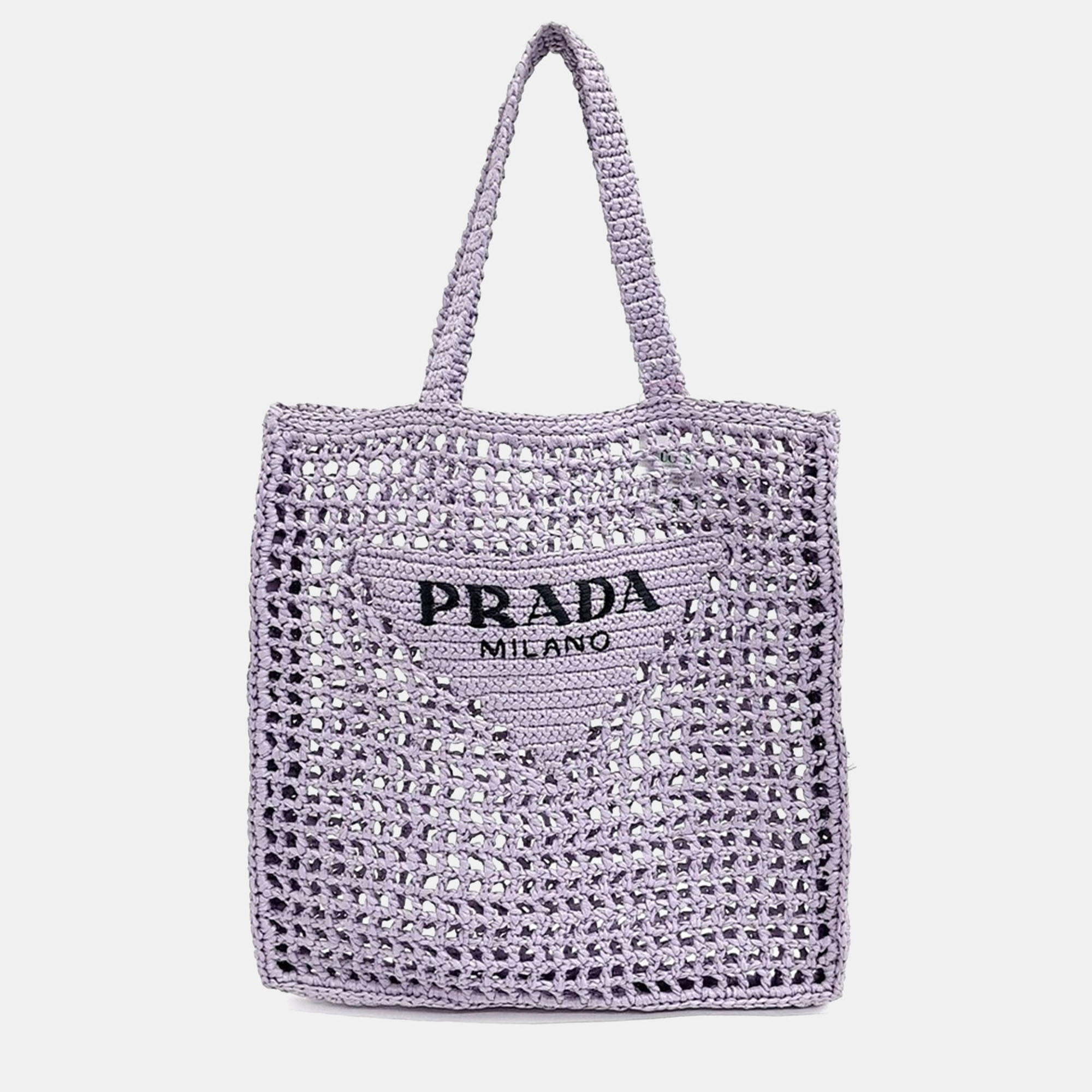 

Prada Purple Raffia raffia shoulder bag