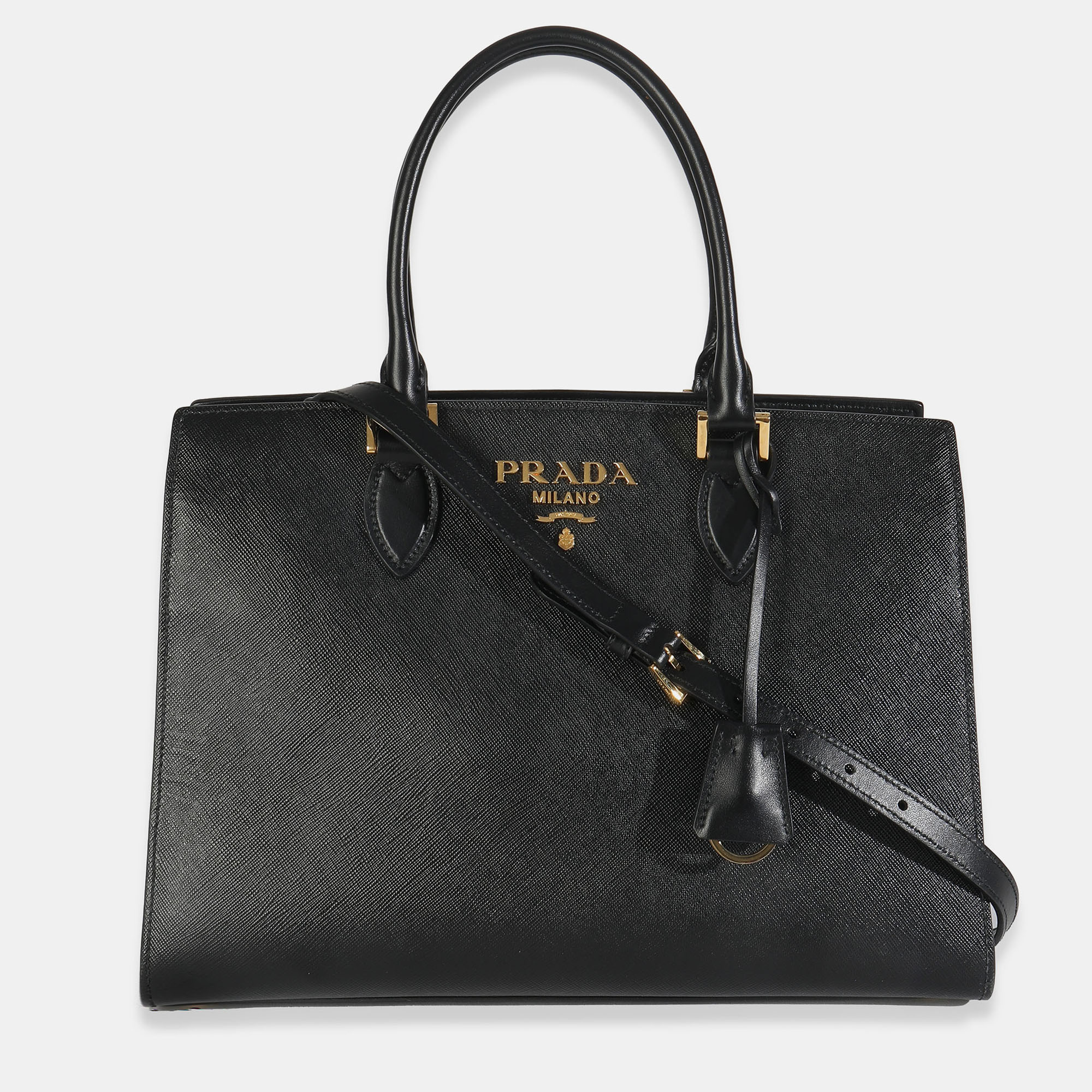 

Prada Black Saffiano Soft Calfskin Medium Tote